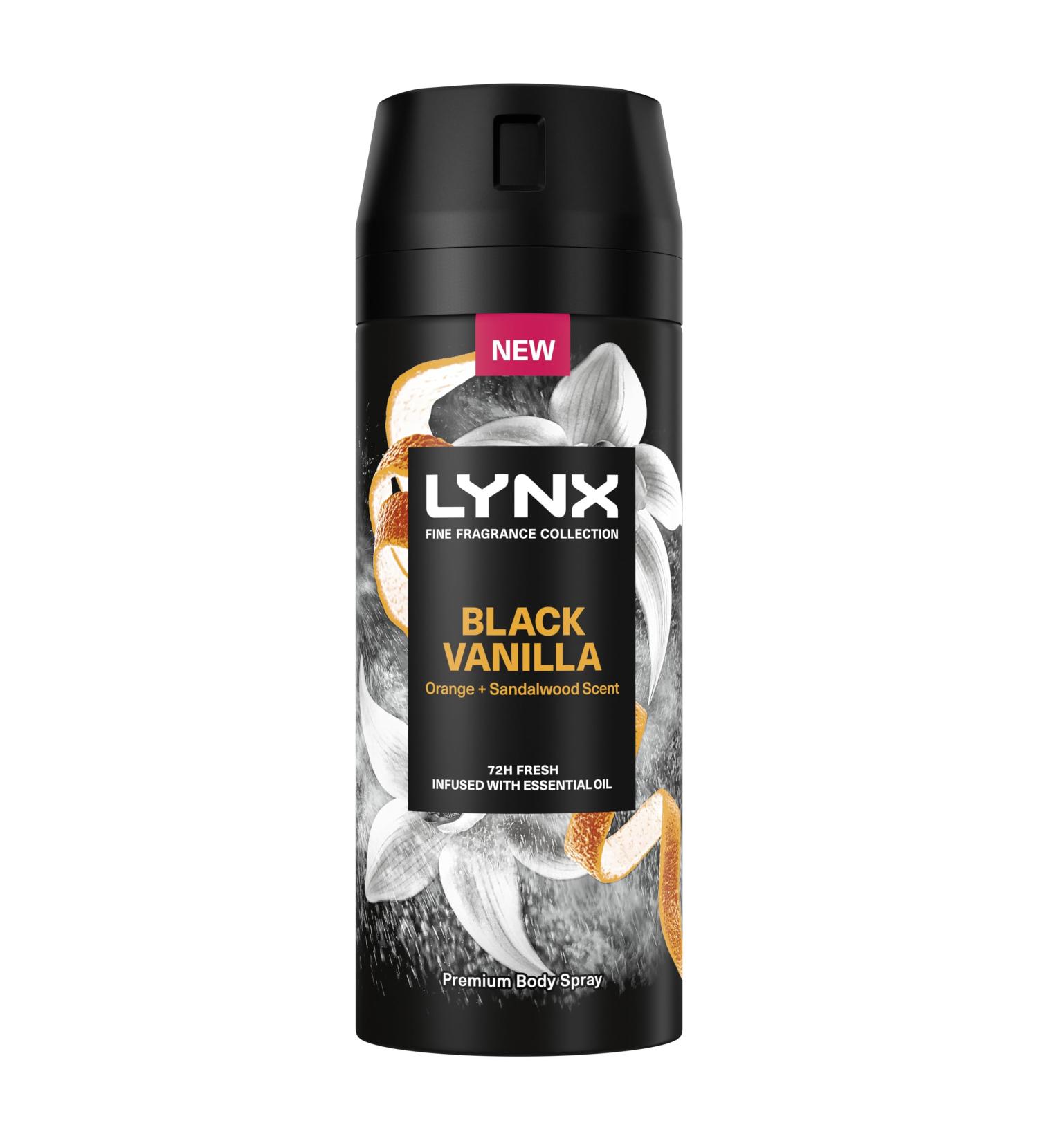 Lynx Fine Fragrance Collection Black Vanilla Premium Deodorant Bodyspray 150 ML - Buy Online on SooperMarket.com