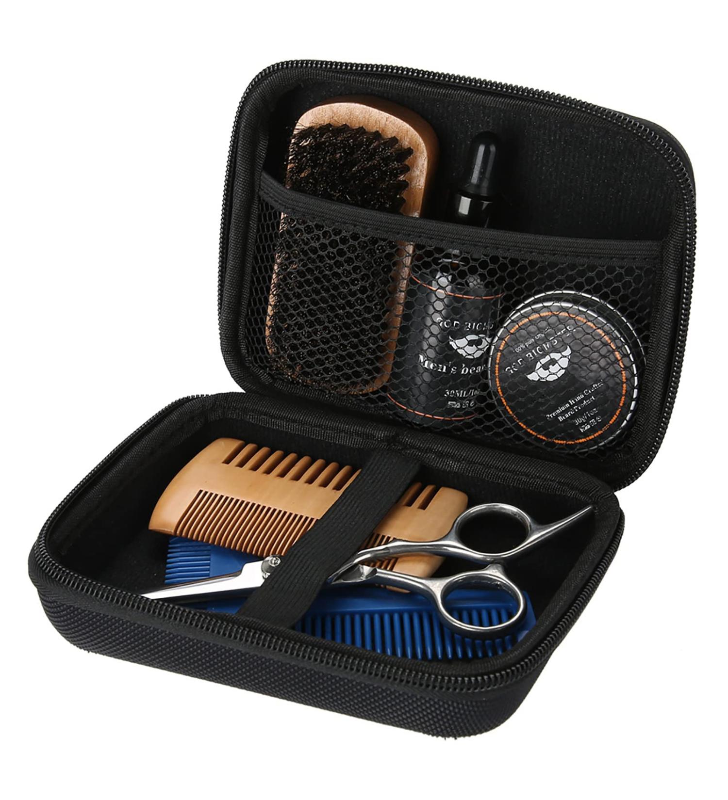 Premium Bart Care Set with Bare Scooter | Beard Oil Balm & Brush Set - Perfect for Bearded Men | International Shipping - Buy Online on SooperMarket.com