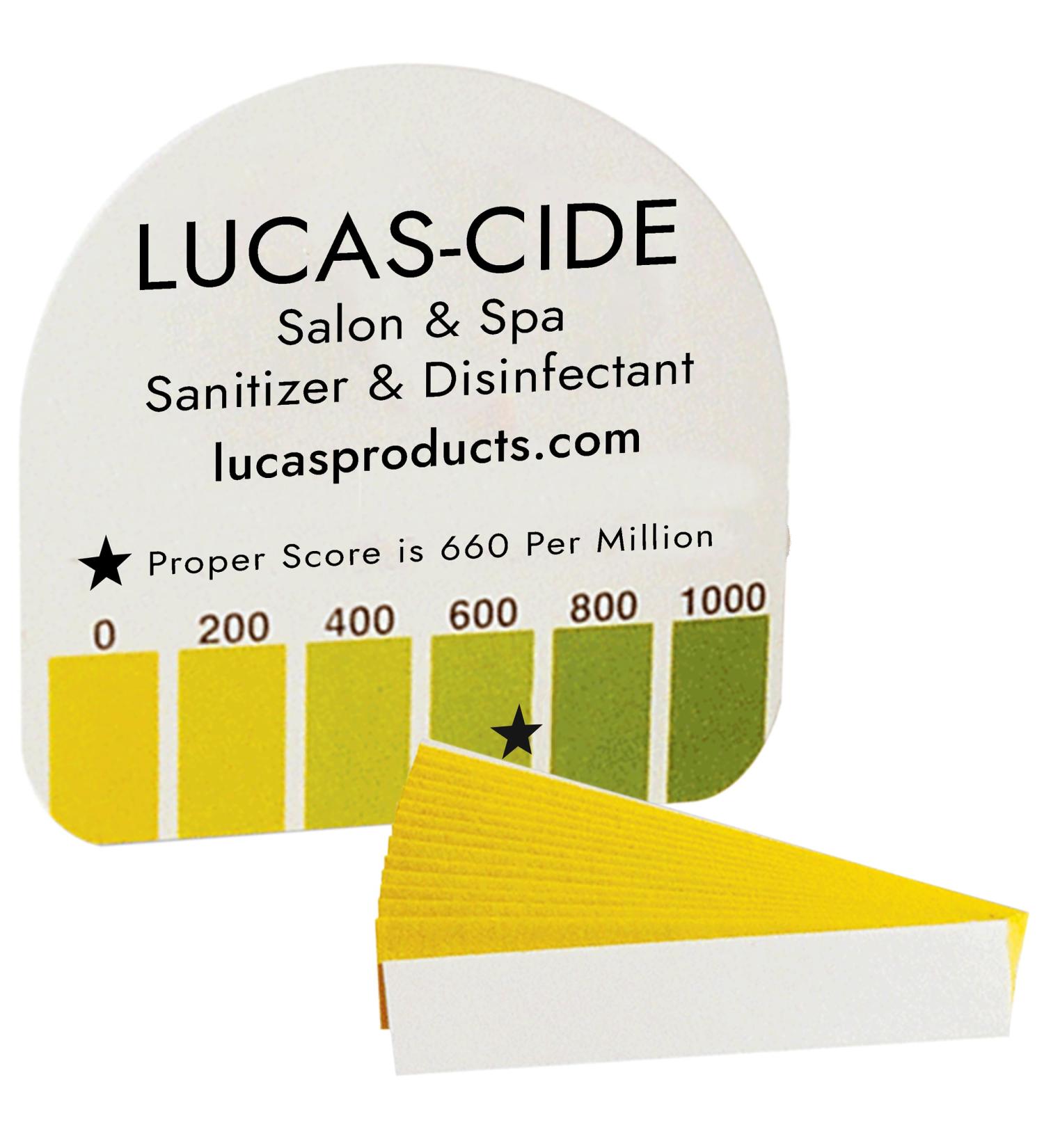 Lucas-CIDE Quat Test Strips - Pack of 15 Food Service Sanitizer Test Strips (0-1000 ppm) - Quat Sanitizing Solution Test Strips - Buy Online on SooperMarket.com