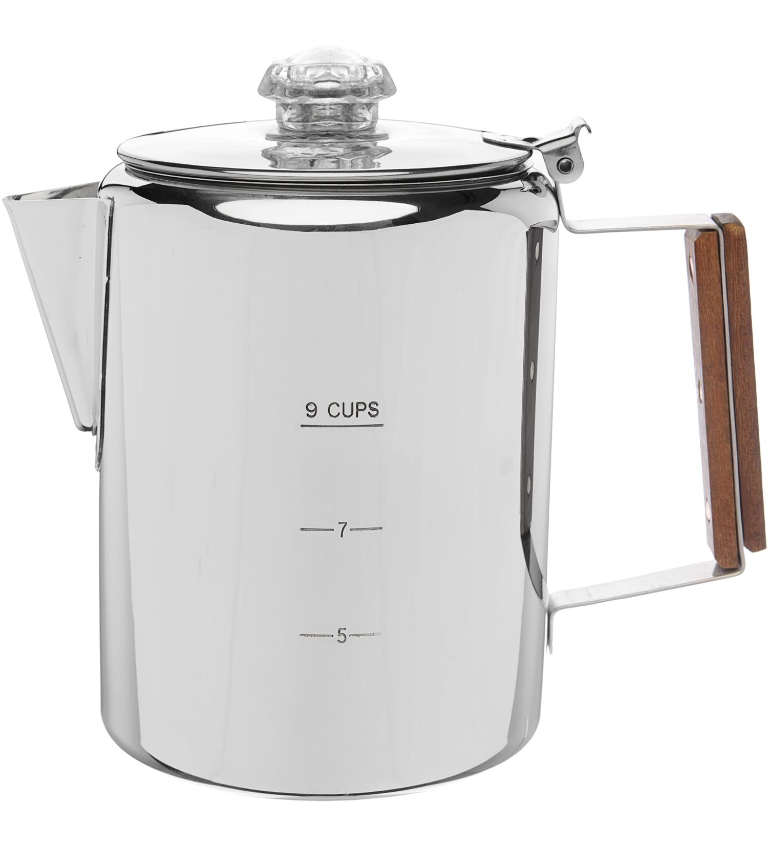 COLETTI Bozeman Camping Coffee Percolator - 9 Cup Campfire & Stovetop Percolator - Buy Online on SooperMarket.com