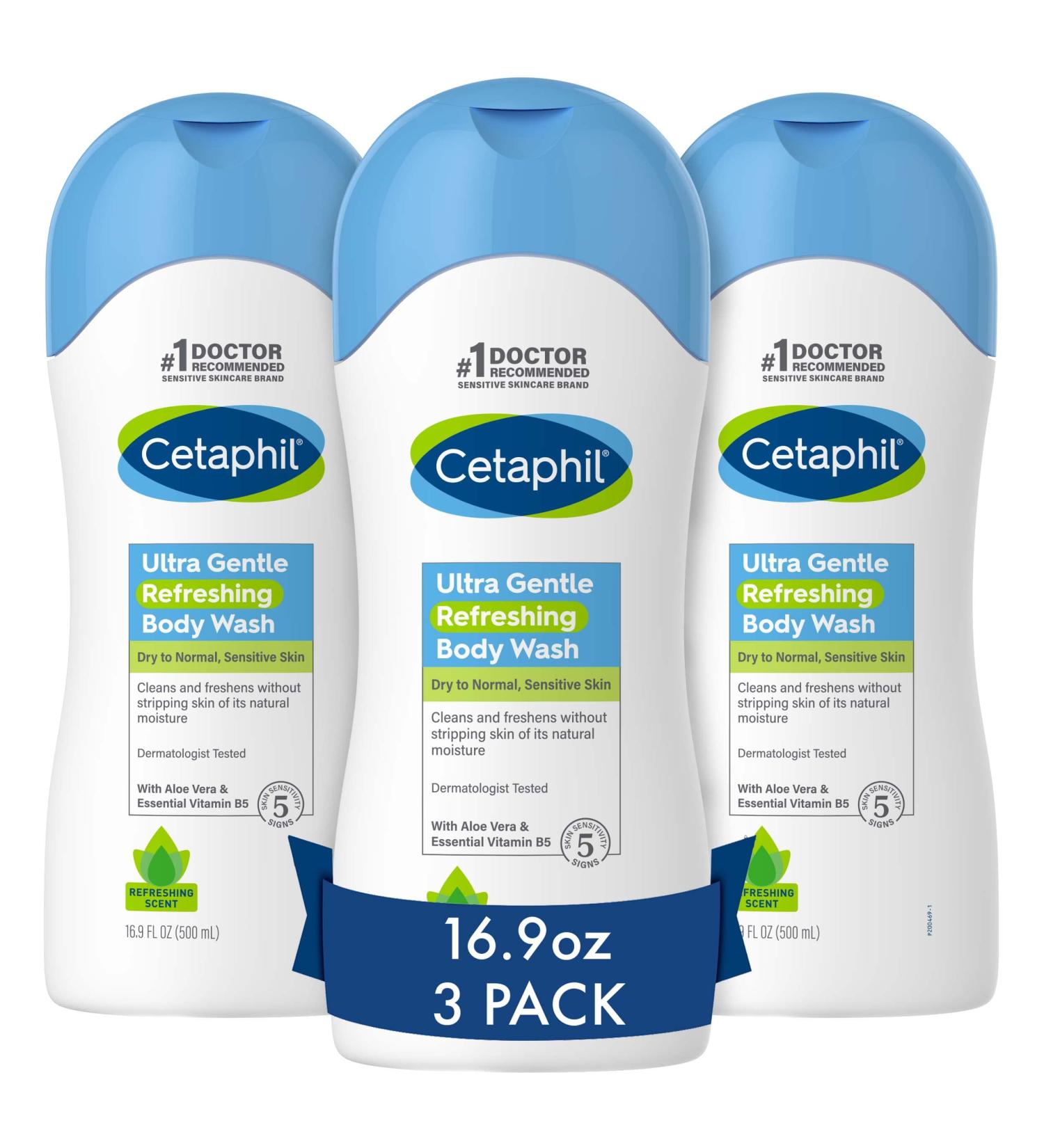 Cetaphil Ultra Gentle Body Wash 16.9 fl oz - Refreshing Scent & Hydrating Formula - Buy Online on SooperMarket.com