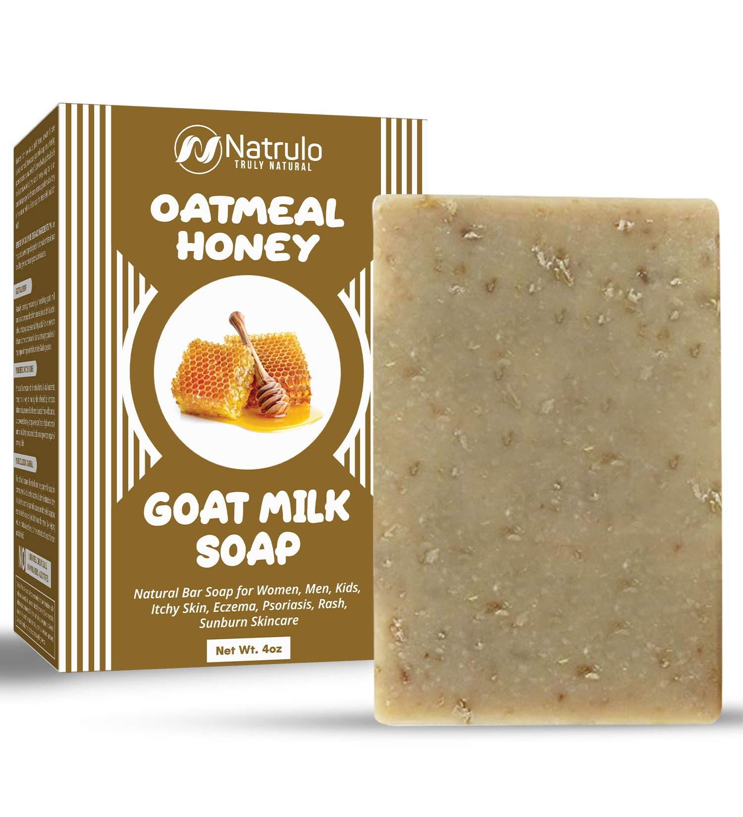 Cactus Honey & Oats Goat's Milk Soap Bar 4 oz - Natural Bar Soap for Skin Conditions & Sunburn - Calming Face Cleanser & Body Wash - Buy Online on SooperMarket.com