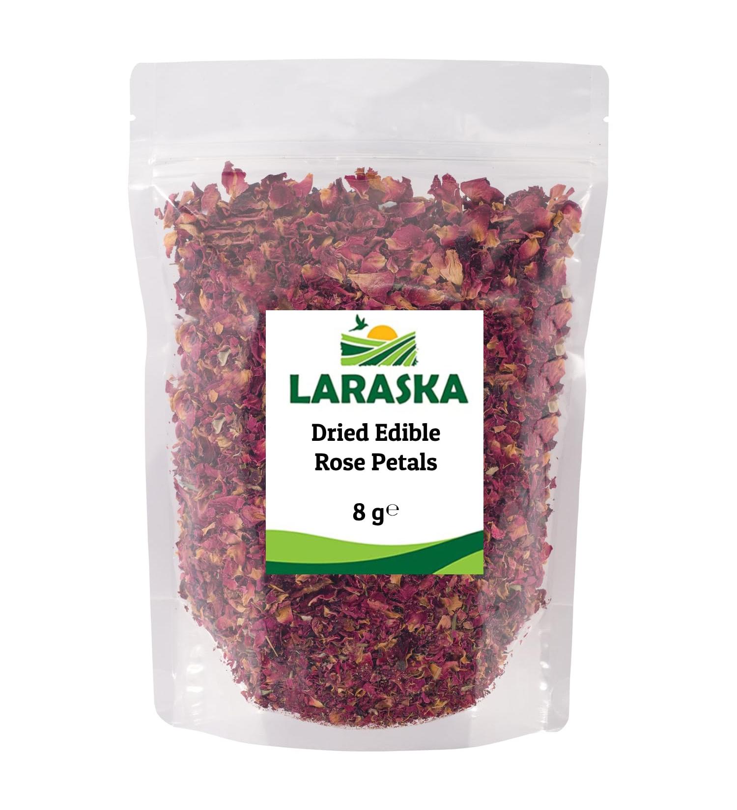 Dried Edible Rose Petals 8g - Premium Quality Dried Rose Petals for Tea Baking Gift Crafting Wedding