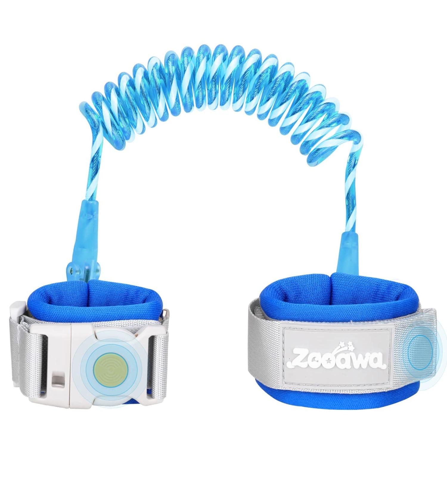 Zooawa Toddler Leash - Anti Lost Wrist Link with Magnetic Lock - Reflective Safety Walking Harness for 2-4 Years Old - Blue - Buy Online on SooperMarket.com