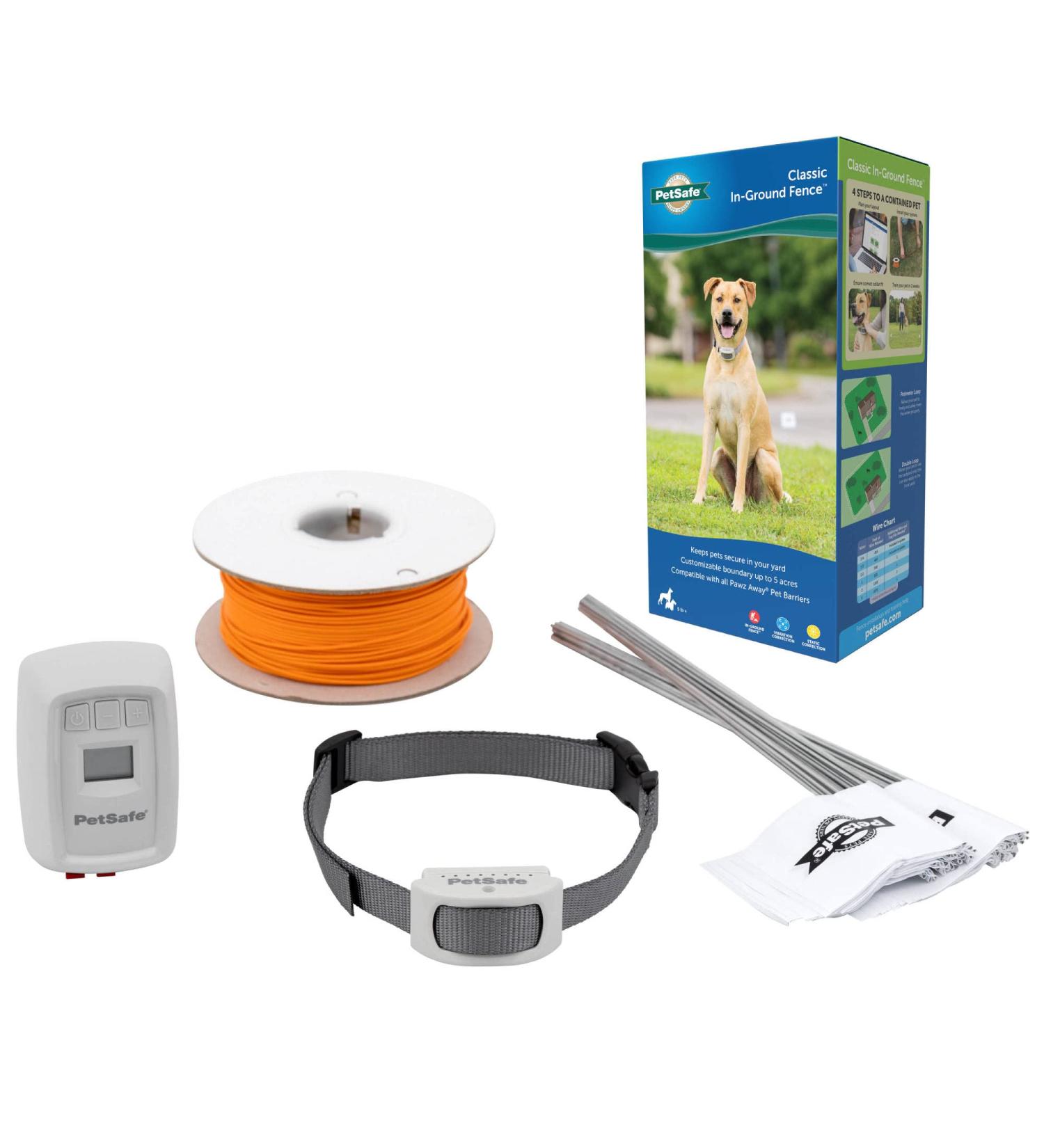 PetSafe Classic In-Ground Fence for Dogs and Cats - 500ft Wire- 5 Acres Coverage - 1 Dog Kit - Buy Online on SooperMarket.com