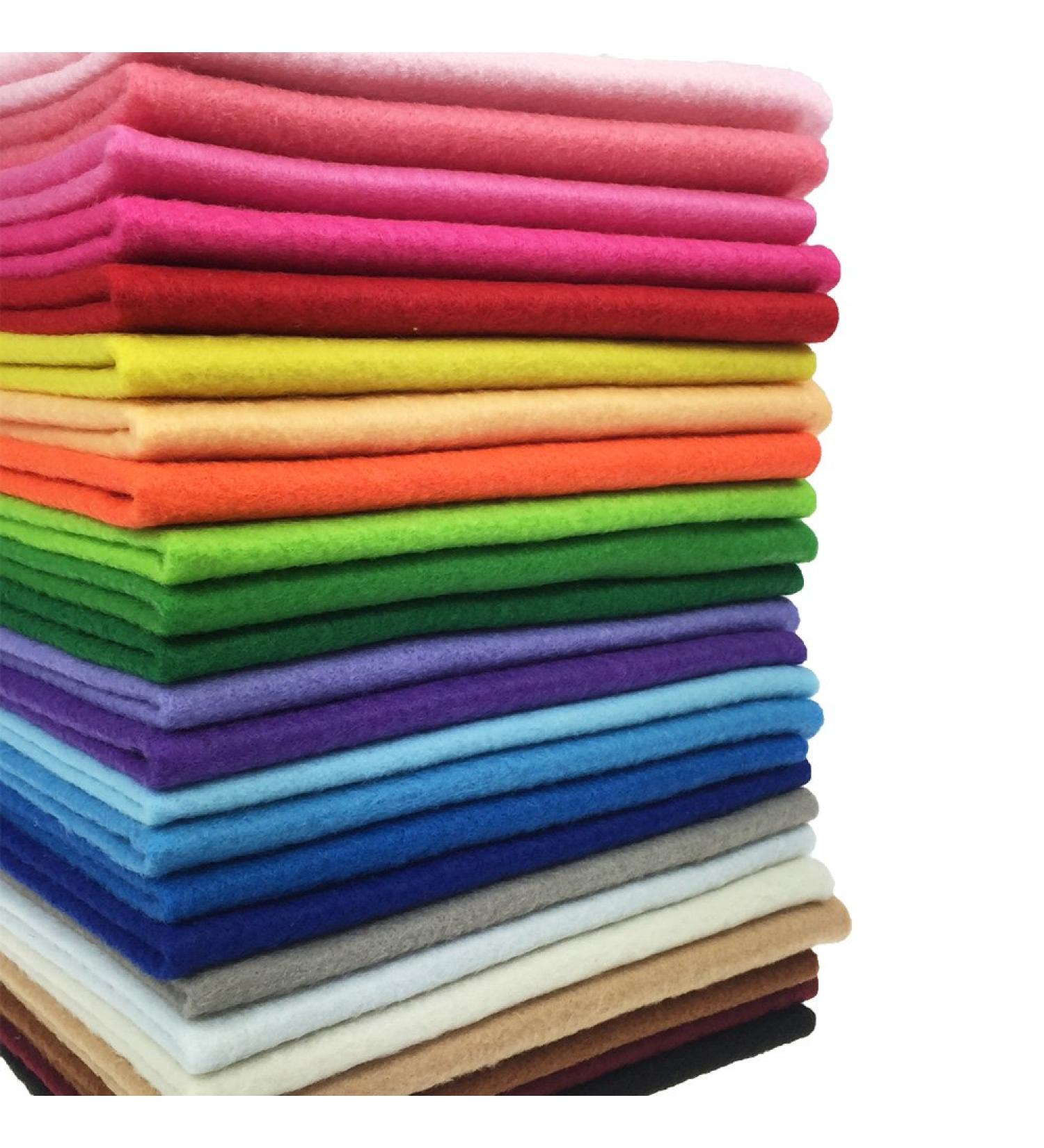 Flic-Flac 1.4mm Soft Felt Fabric Sheet Assorted Color Pack - 24pcs DIY Craft Sewing Squares Nonwoven Patchwork (20*30cm) - Buy Online on SooperMarket.com