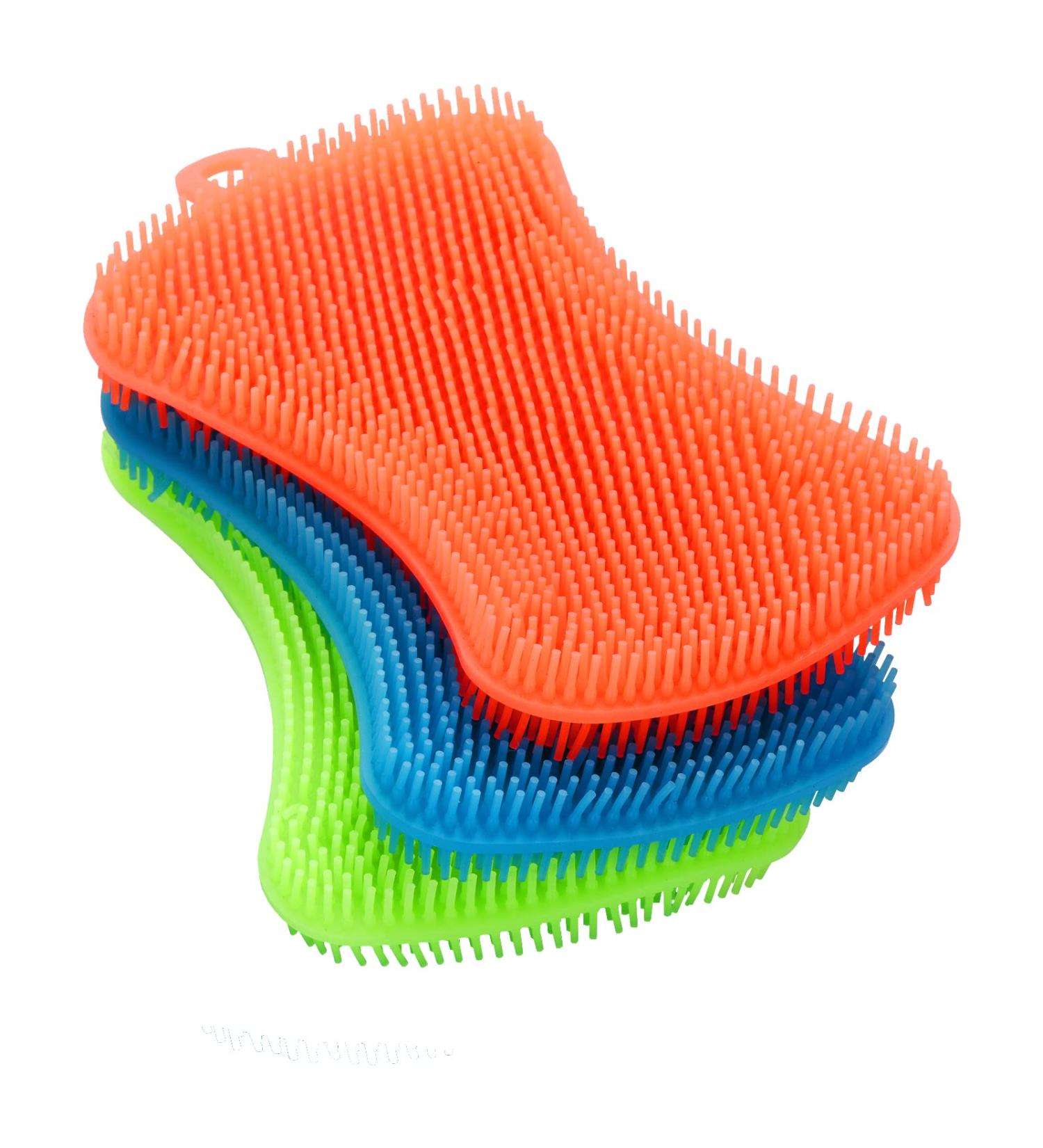 3PCS OstWony Silicone Dish Sponges - Durable Food-Grade Kitchen Sponge Set - Buy Online on SooperMarket.com