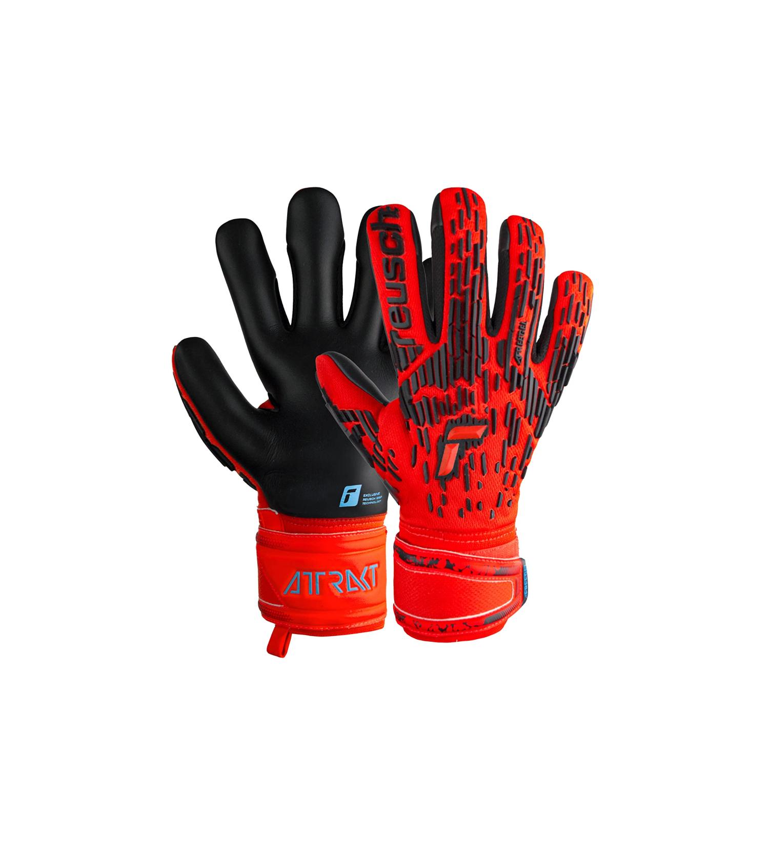 Reusch Men's Attrakt Freegel Goalkeeper Gloves - 8 Bright Red / Future Blue - International Shipping Available - Buy Online on SooperMarket.com