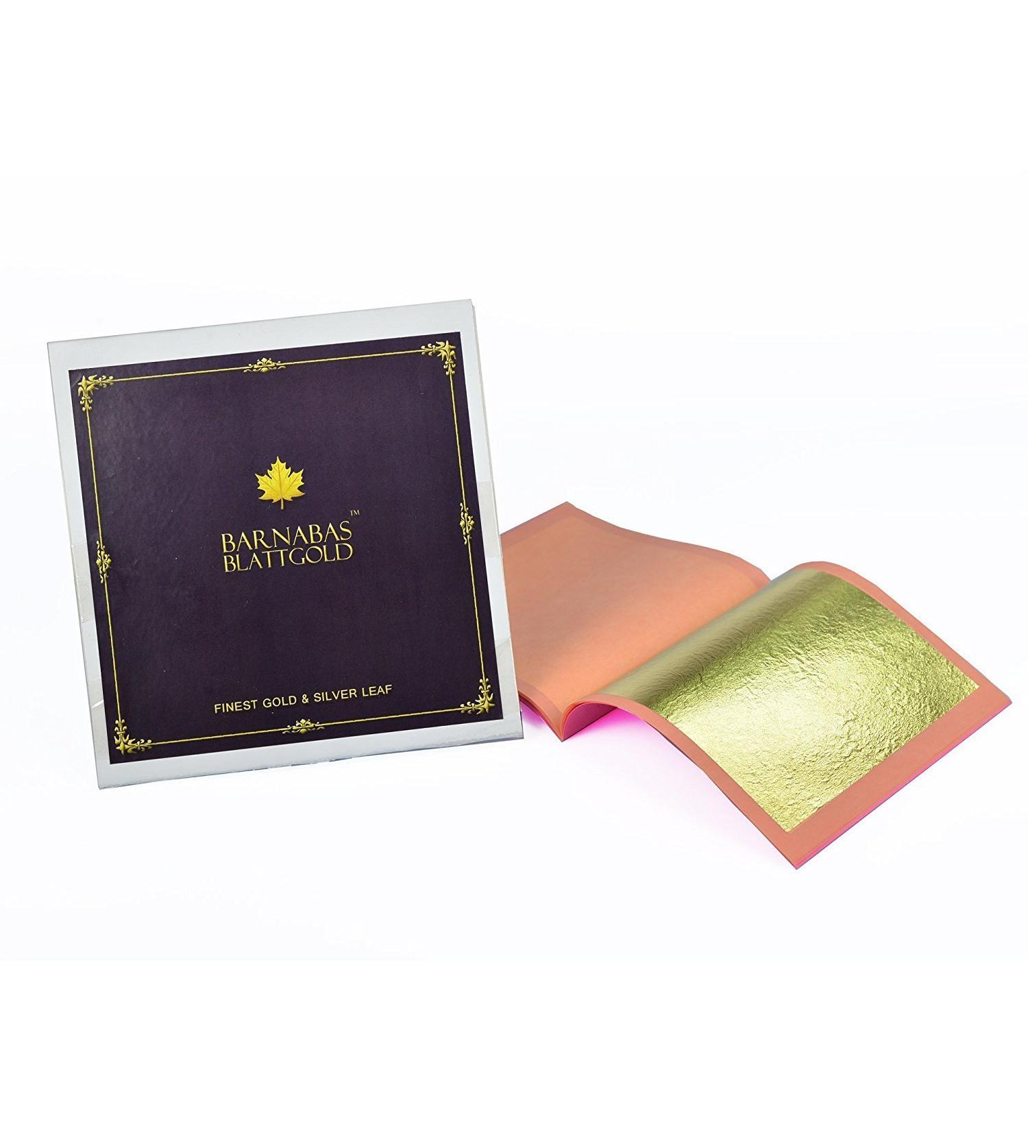Edible Genuine Gold Leaf Sheets 3 1/8 Booklet - Professional Quality (10 Sheets) | Barnabas Blattgold - Buy Online on SooperMarket.com