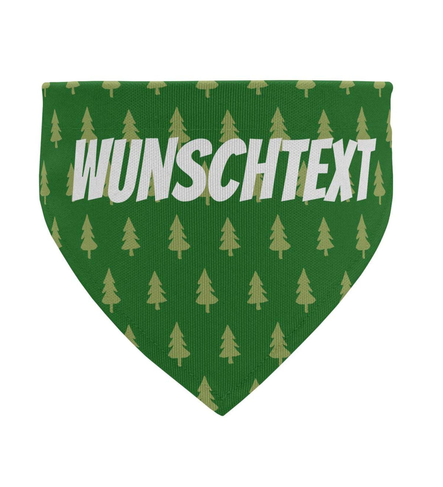 Printplanet Dog Scarf with Custom Name - Trees Green Design Size L - Stylish & Unique Dog Accessory - Buy Online on SooperMarket.com