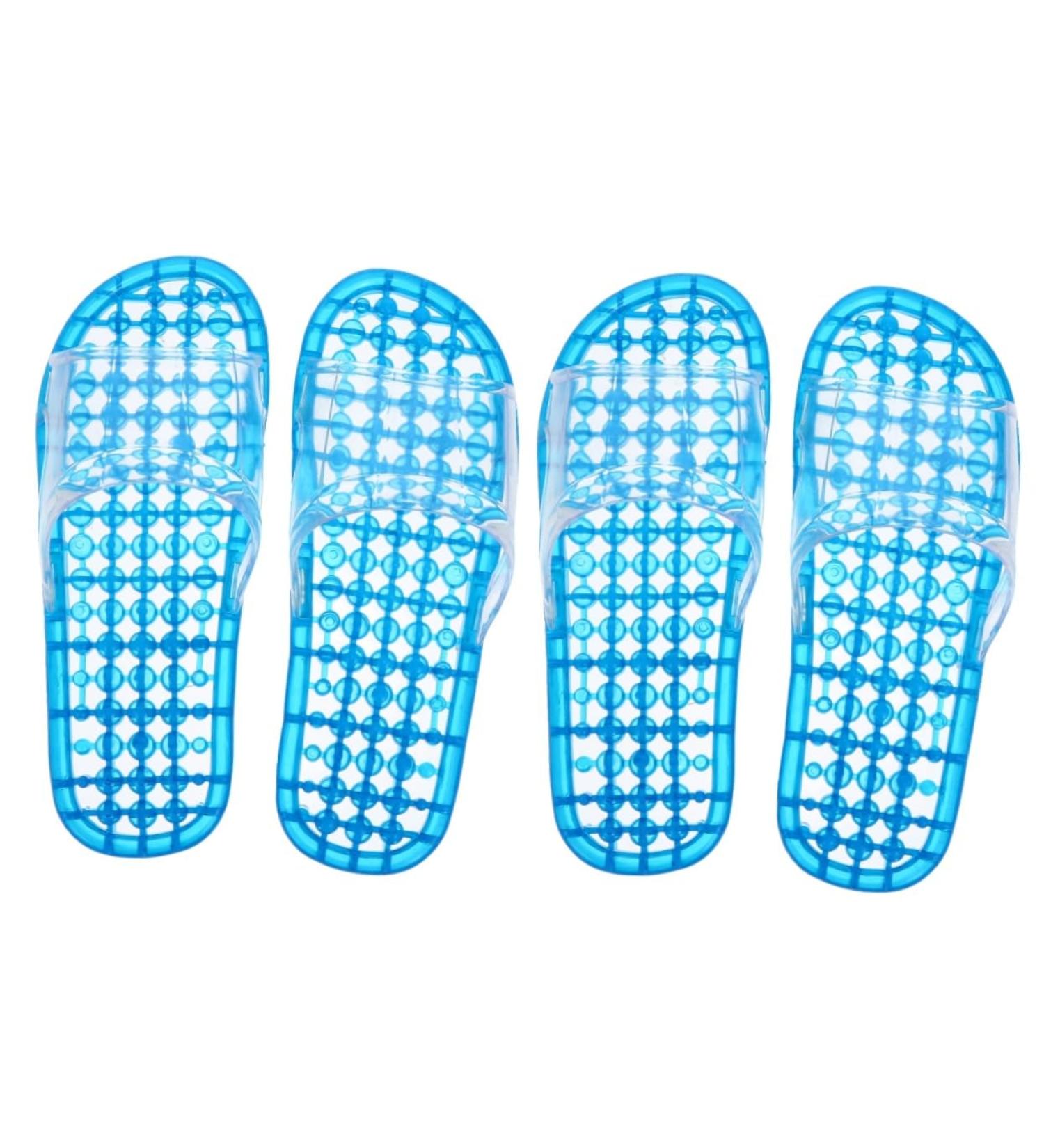 MAGICLULU 2 Pairs Slippers Quick Drying Shower Slippers Green Home Indoor Slippers Non Dorm Shoes Gym Foot Spa Soak Tub Shower Footware Massaging Travel Pvc Household Plastic Barrel 25x9.5cm 8x2pcs Bluex2pcs - Buy Online on SooperMarket.com