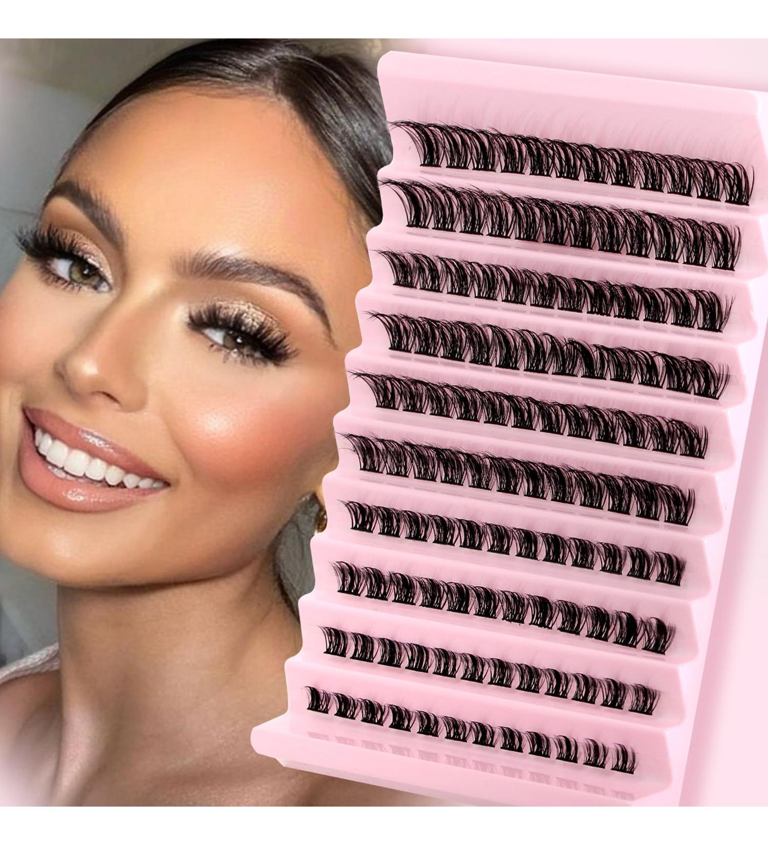 120Pcs DIY Natural Look Wispy Cluster Lash Extensions - 8-16MM D Curl Individual Lashes for Home Use - Reusable Individuals (Pretty) - Buy Online on SooperMarket.com