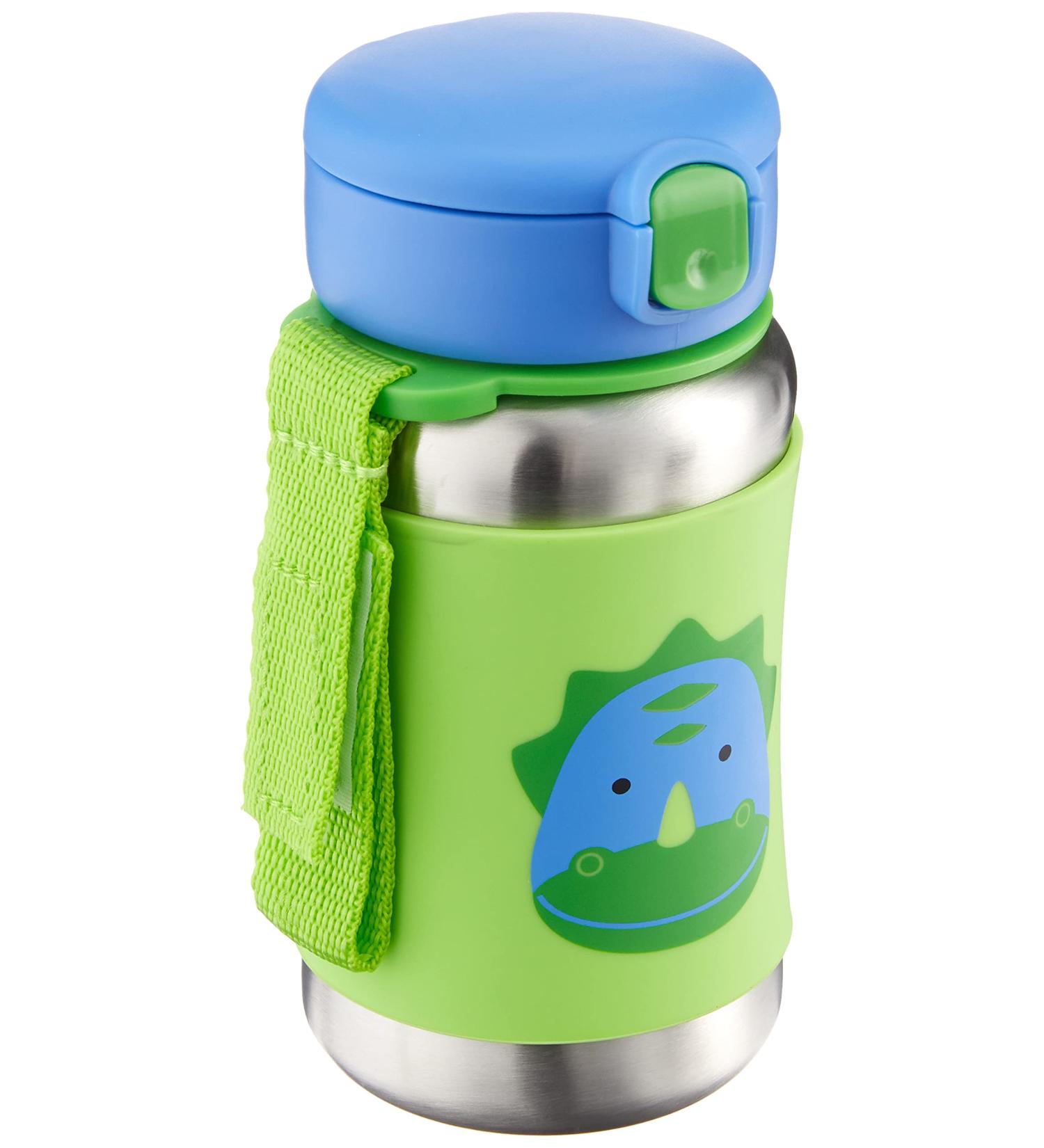 Skip Hop Toddler Sippy Cup with Straw Zoo Stainless Steel Straw Bottle - Dino - Buy Online on SooperMarket.com