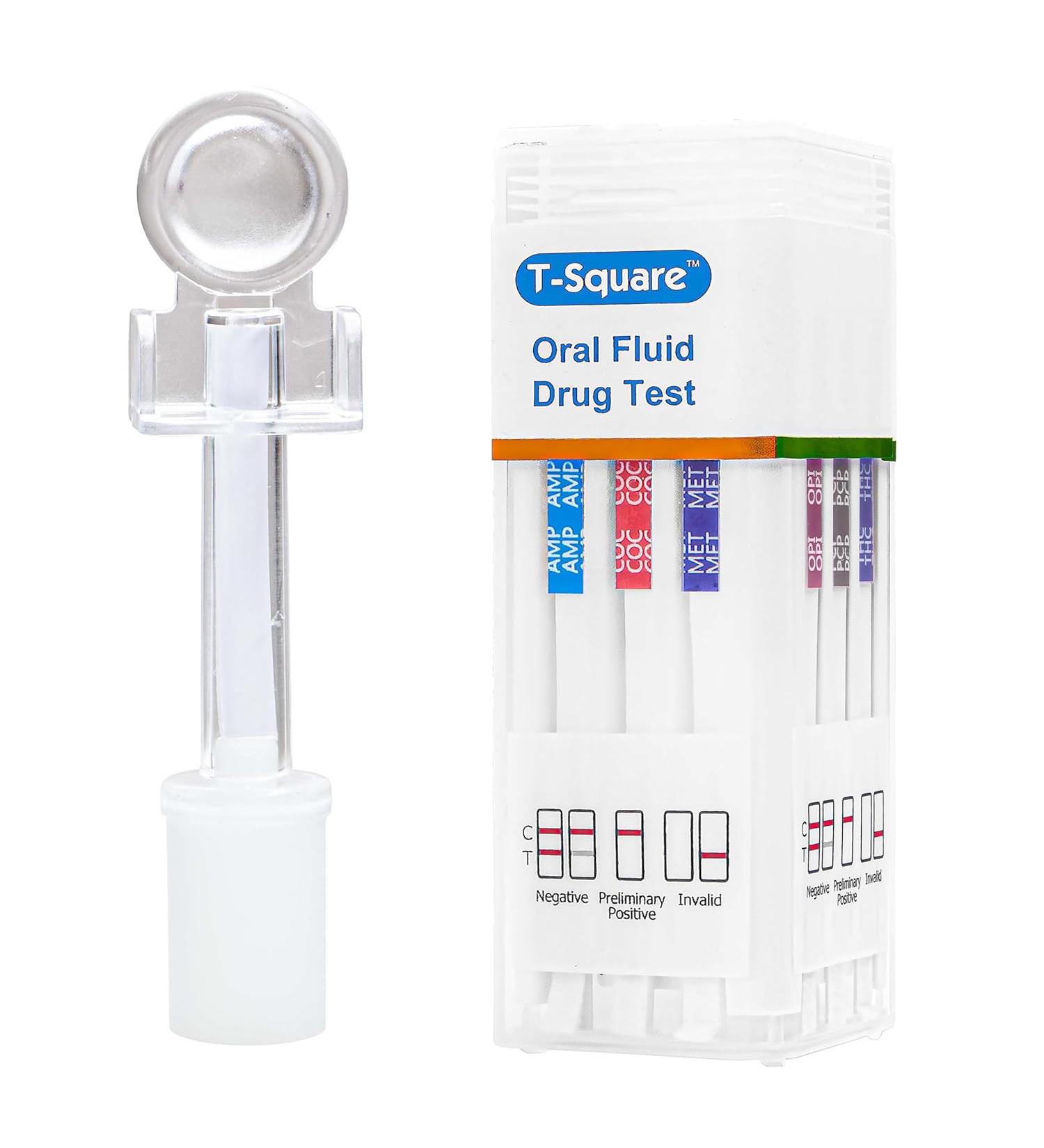 Prime Screen 6 Panel Oral Saliva Drug Test Kit - AMP COC MET OPI PCP THC - 1 Pack for Employment and Insurance Testing - ODOA-166 - Buy Online on SooperMarket.com