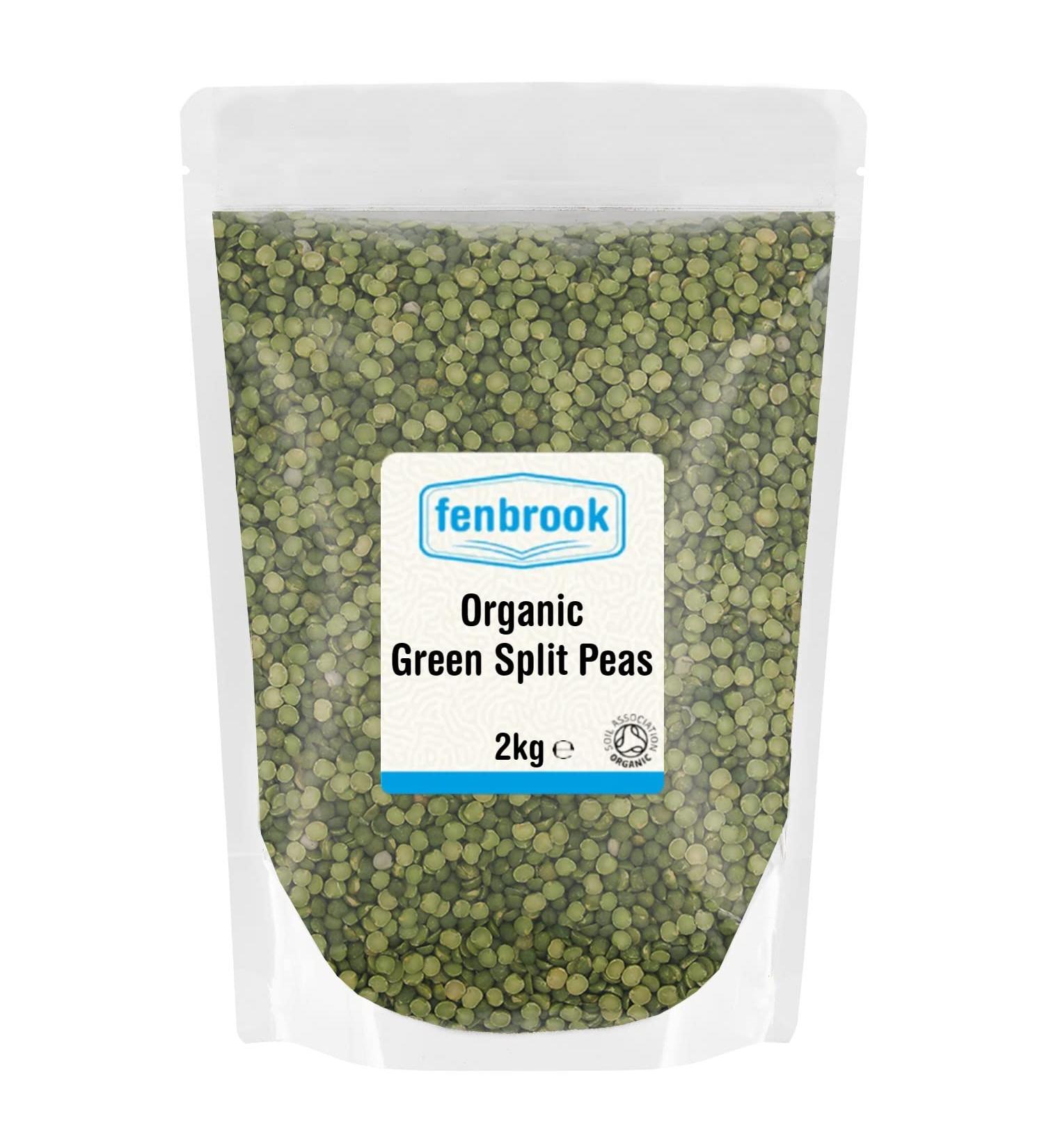 Organic Green Split Peas 2kg | Certified Organic by Fenbrook Organic - Buy Online on SooperMarket.com