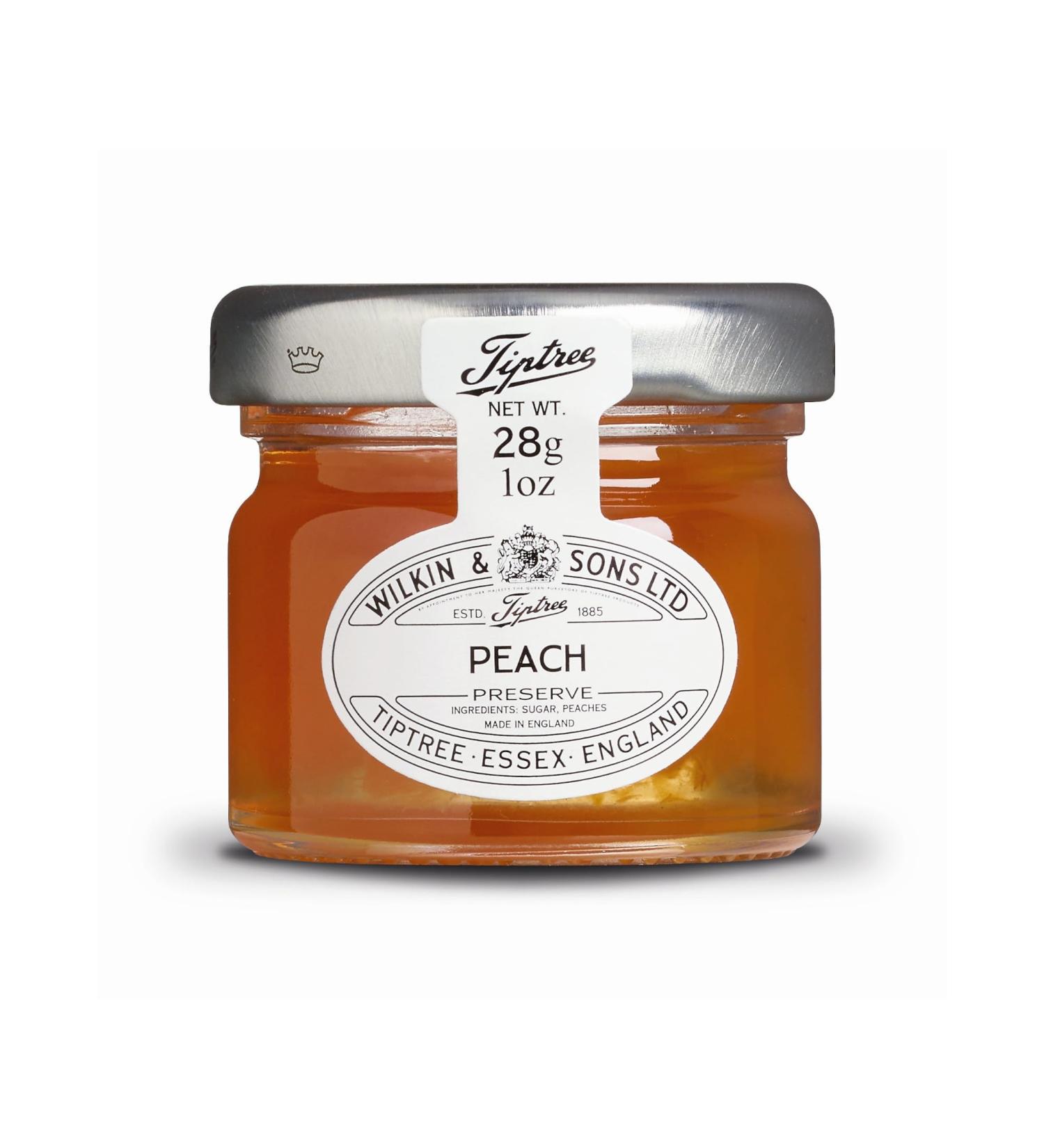Wilkin & Sons of Tiptree Peach Preserve 28g Mini Jar - 24 Pack