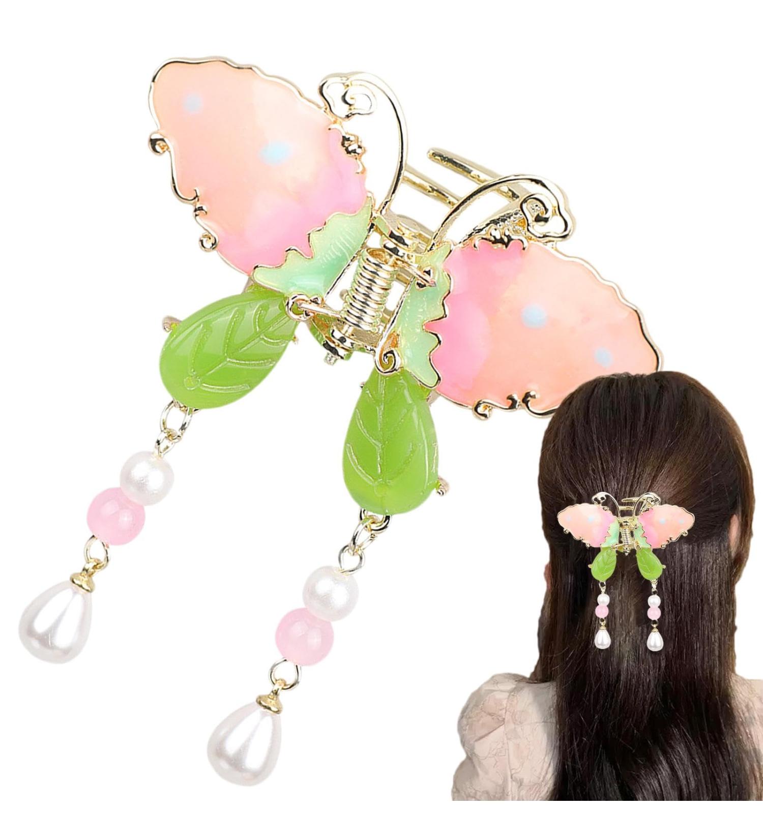 Butterflies Tassel Hair Clip | 3D Butterflies Clips | Hair Fashion Accessories Elegant Tassel Butterflies Hairpins Alloy Barrettes Tassel Butterflies -Shaped Hair Clip for Ladies Girls - Buy Online on SooperMarket.com