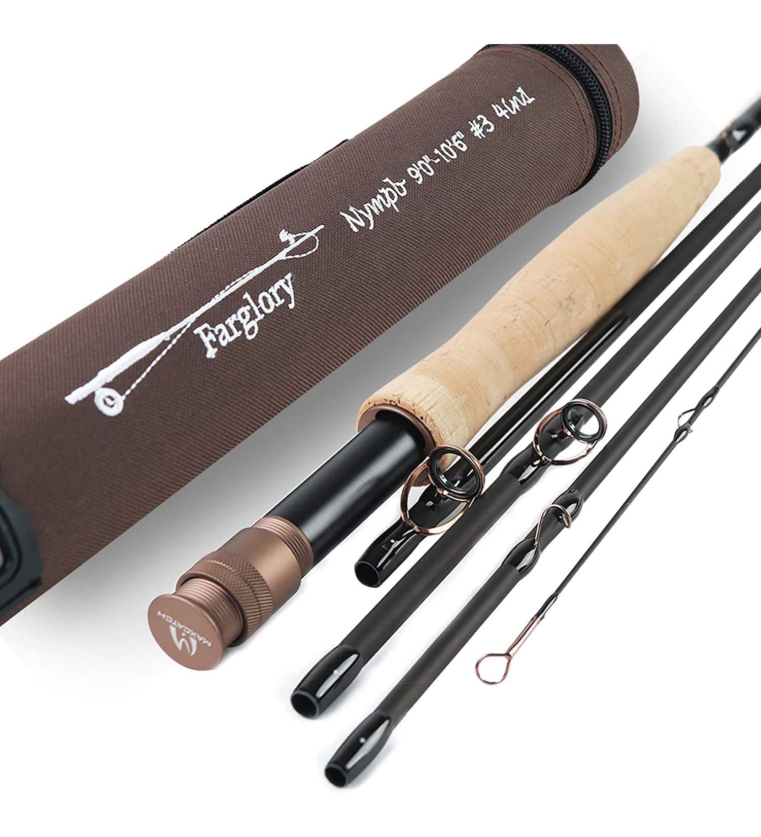 Maximcatch Farglory Nymph Rod 4 in 1 - Euro & Czech Nymphing AAA Cork Handle #3 #4 #5 - Versatile Fly Rod for Ultimate Fishing Experience - Buy Online on SooperMarket.com