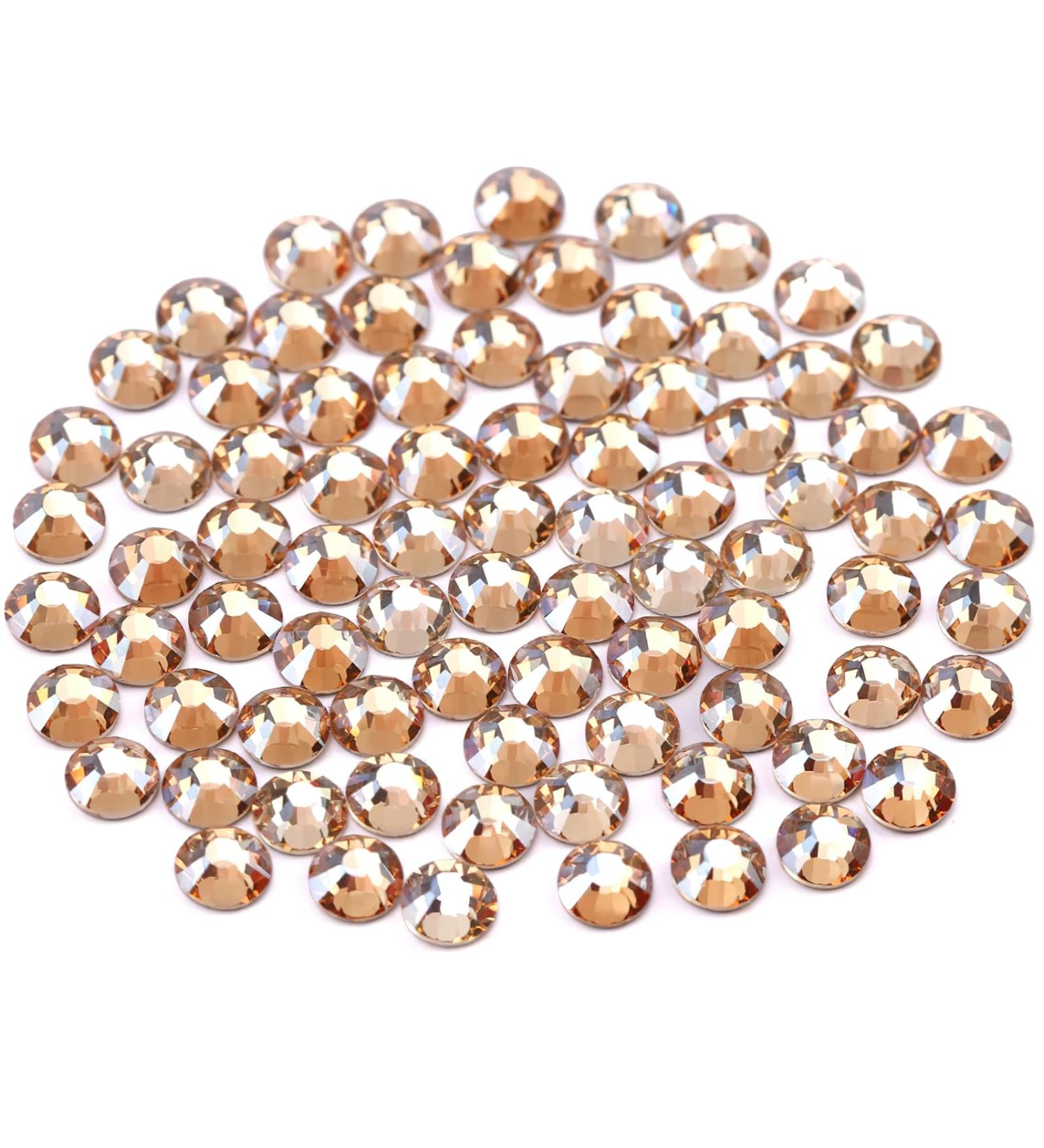 Yhmq 2160PCS Rhinestones & Nail Crystals - SS20 Gold Shadow (4.6mm & 4.8mm) for Stunning Nail Art - Buy Online on SooperMarket.com