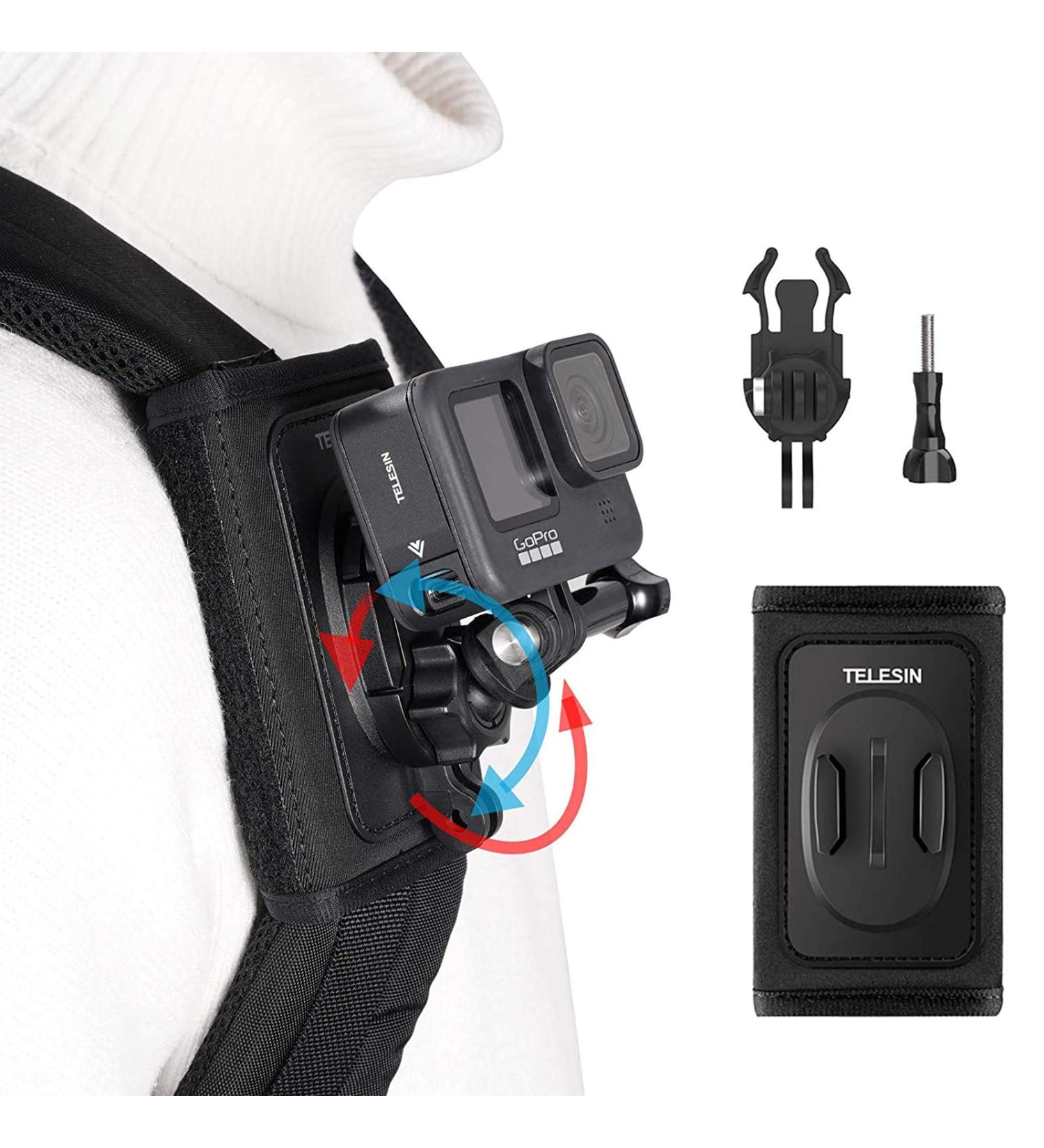 Buy Telesin Backpack Shoulder Strap Bracket for GoPro & DJI OSMO | 360 Rotatable PAD-J Hook & Action Camera Accessories - Buy Online on SooperMarket.com