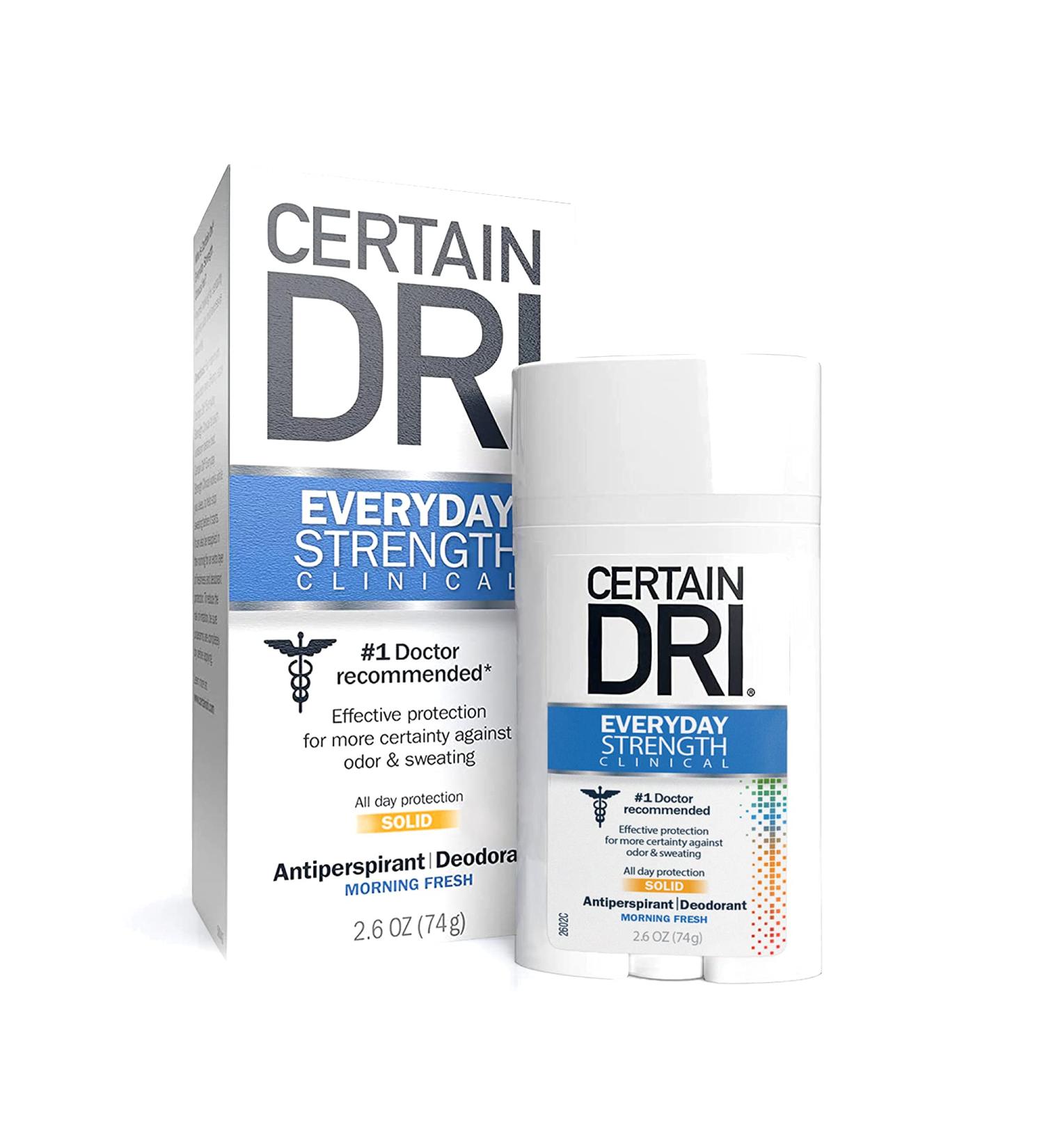 Certain Dri Everyday Strength Clinical Anti-Perspirant & Deodorant - Morning Fresh 2.6 oz (Pack of 2) | International Shipping Available - Buy Online on SooperMarket.com