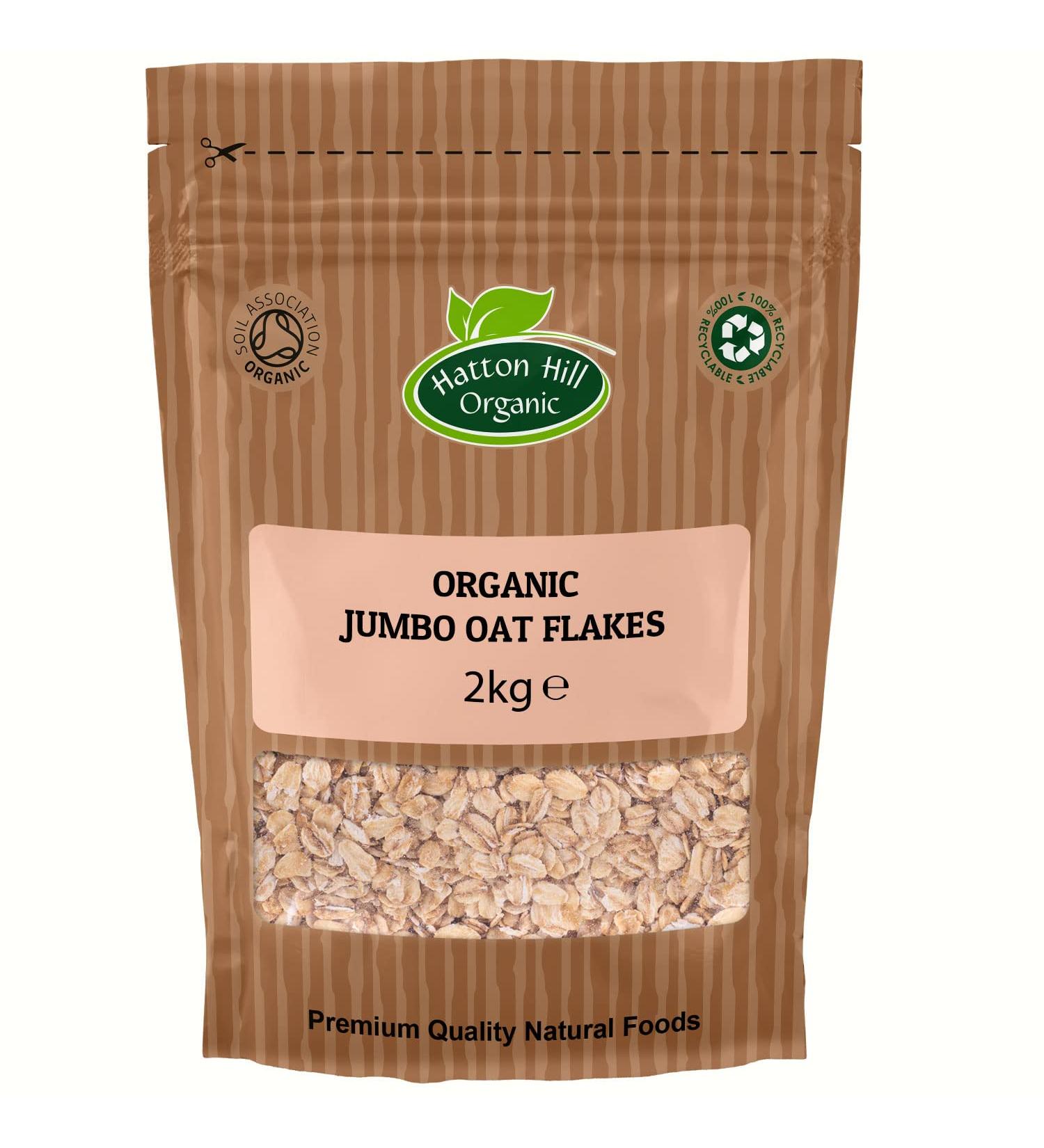 Organic Jumbo Oat Flakes 2kg by Hatton Hill Organic - Free UK Delivery - Buy Online on SooperMarket.com