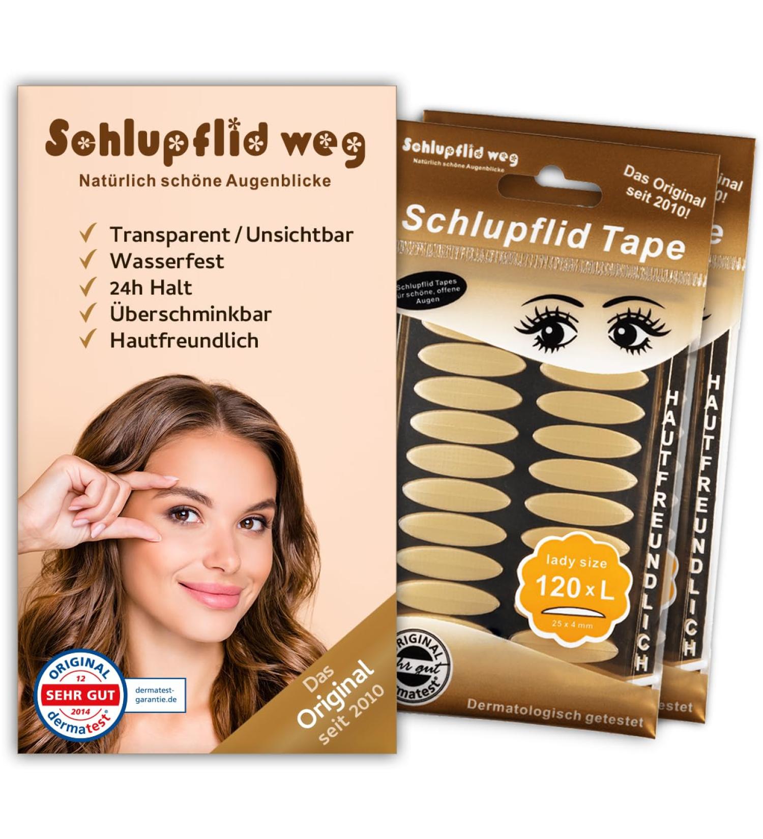Buy Sluepflid Tape Lady Size (L) Eyelid Adhesive Strips - 240 Pieces | Small Beauty Helpers for Hanging Eyelids | Double Pack | Dermatologically Tested - Buy Online on SooperMarket.com