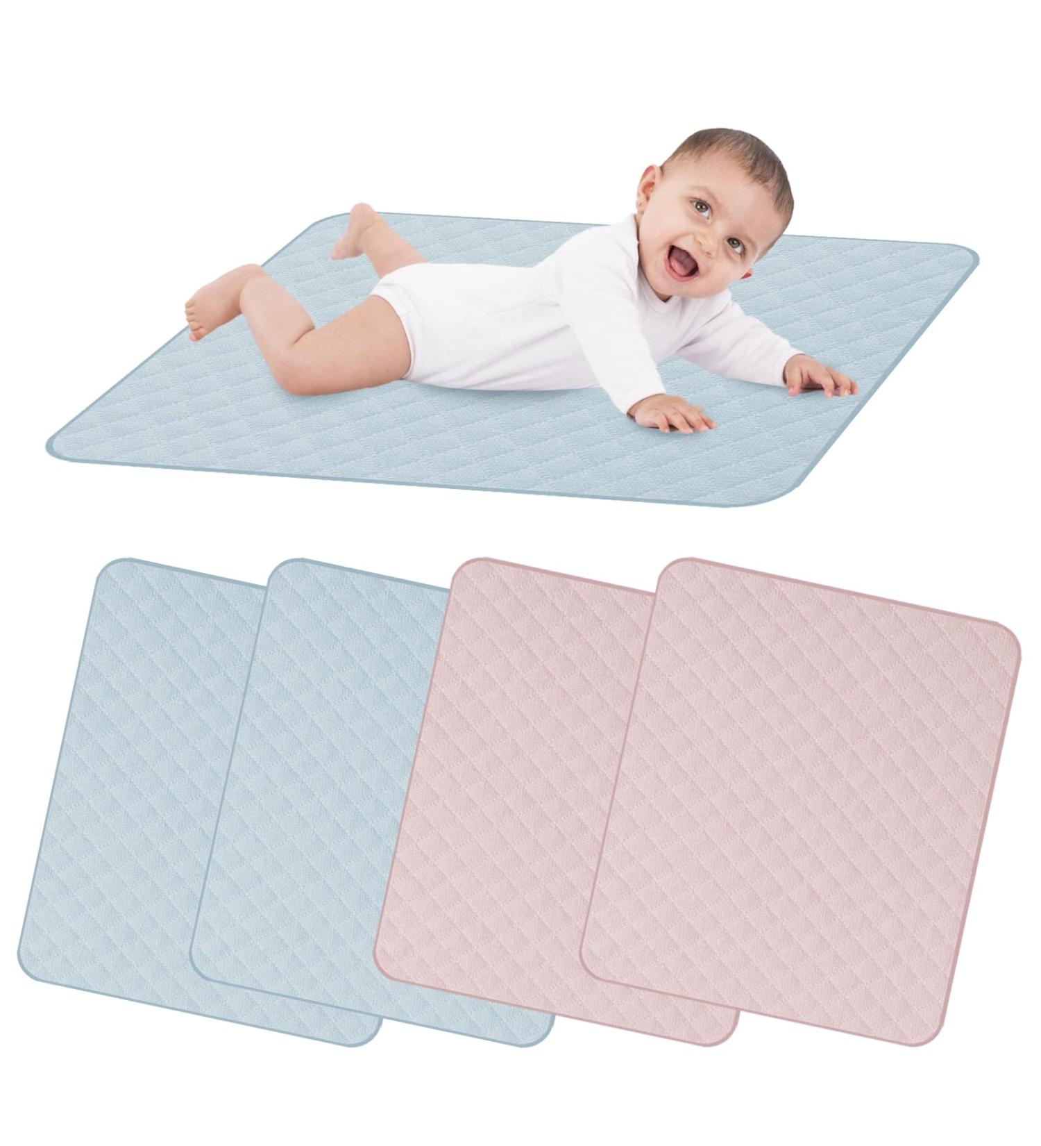 Reusable Baby Wrap Pads - 4 Pack | Washable & Portable Diaper Changing Mat (70x60cm) for Toddlers | Perfect for On-the-Go Convenience - Buy Online on SooperMarket.com