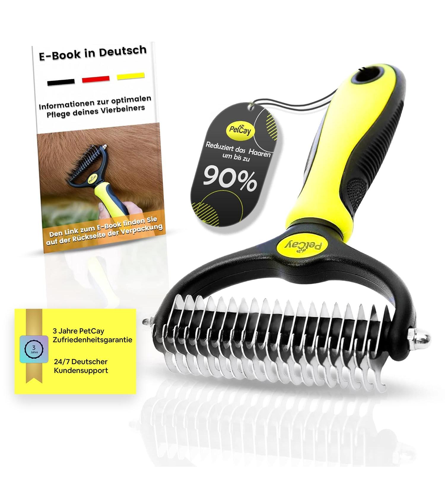 Petcay Premium Subfell Brush for Dogs & Cats | De-Shedding Tool for Medium to Long Haired Pets | Reduces Mats & Undercoats - Buy Online on SooperMarket.com