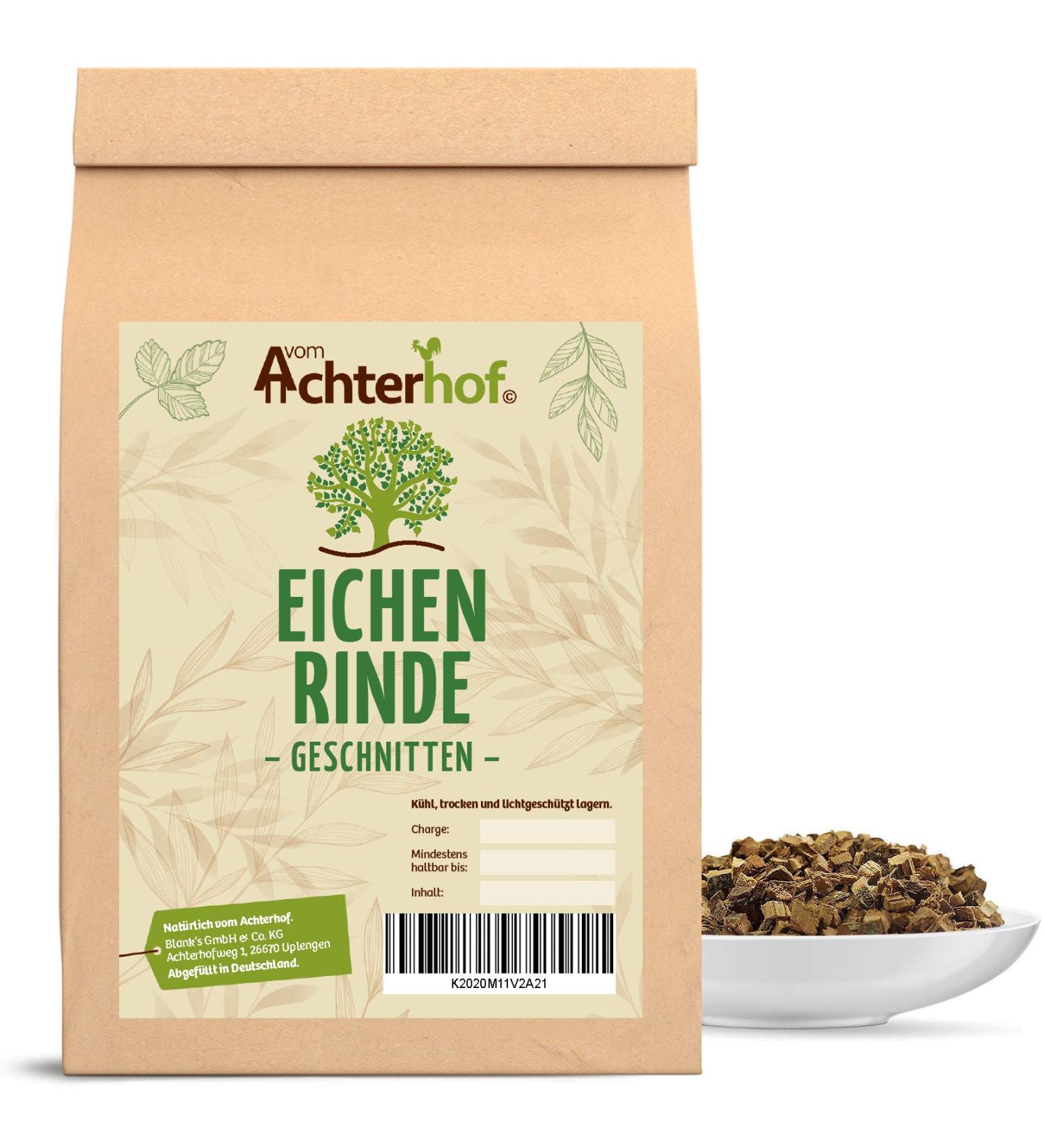 Buy Eichen Bark 500g | Dried Oak Bark for Baths Wraps & Tea | Naturrein | Achterhof Quality - Buy Online on SooperMarket.com