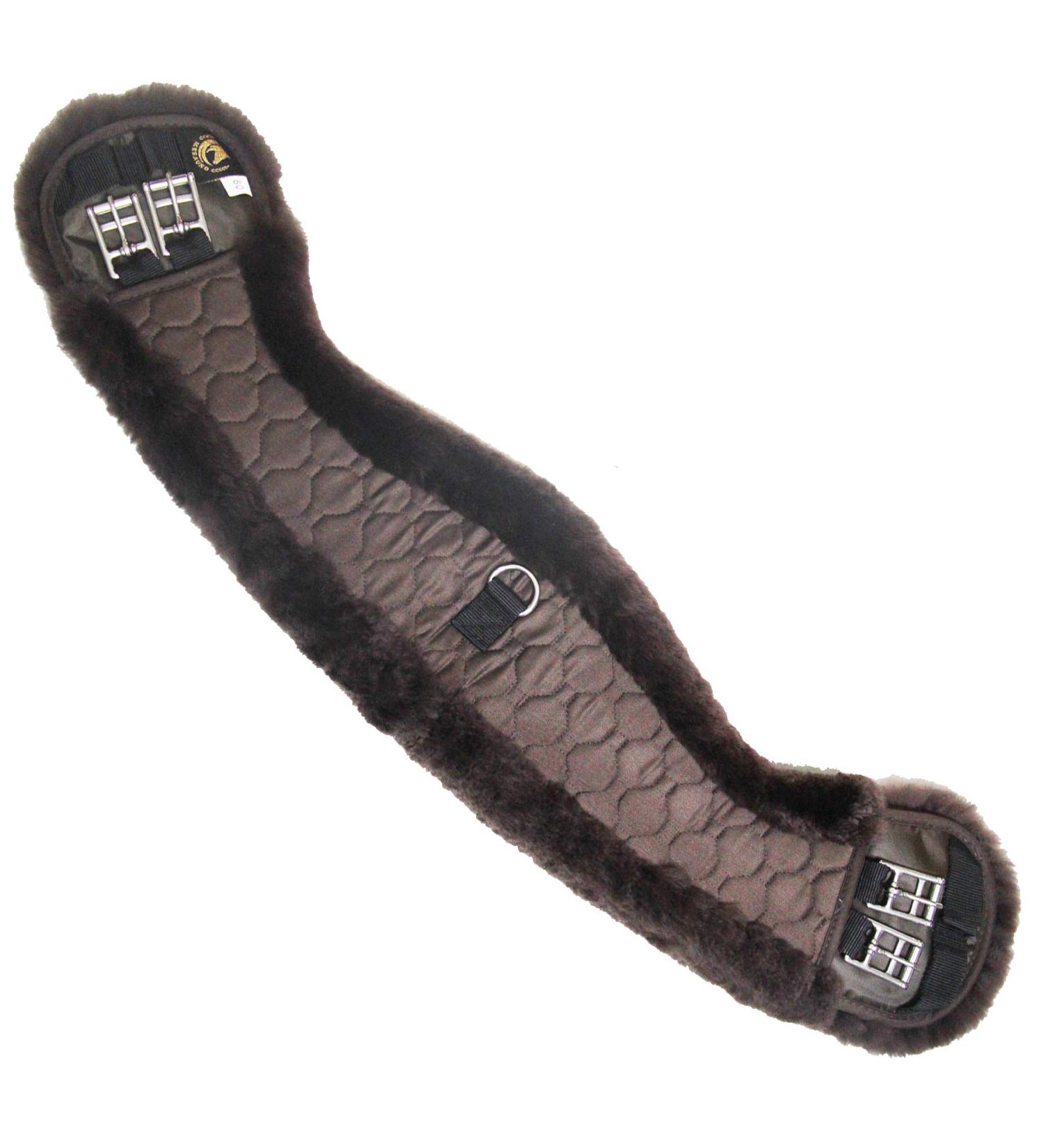 Merauno Lamb Wool Moon Belt Saddle Belt | Short Dressage Belt | Anatomical Shape | Equestrian Sport | Quality Merino Wool | Brown 80cm - Buy Online on SooperMarket.com