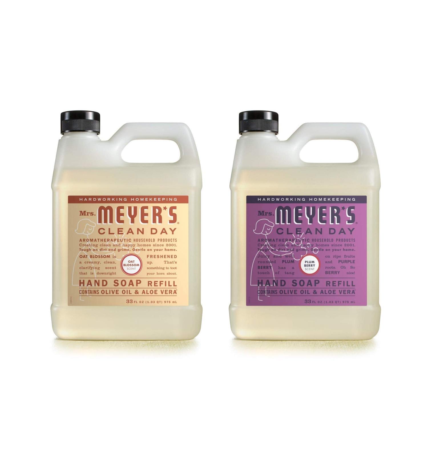 MRS. MEYER'S CLEAN DAY Liquid Hand Soap Refill Variety Pack - Oat Blossom & Plumberry 2 CT - Buy Online on SooperMarket.com