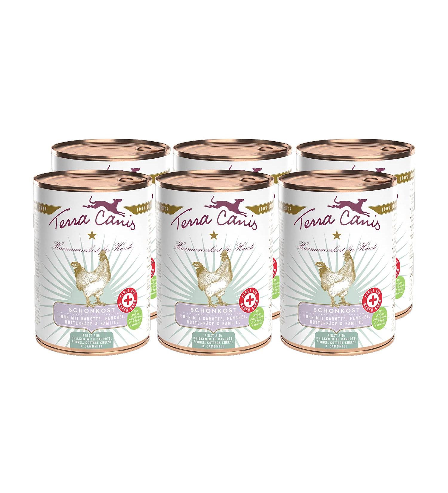 Terra Canis Huhn Carrot & Fennel - Premium Gastrointestinal Aid 6x400g | Allergen Grain & Gluten-Free Diet Supplement - Buy Online on SooperMarket.com