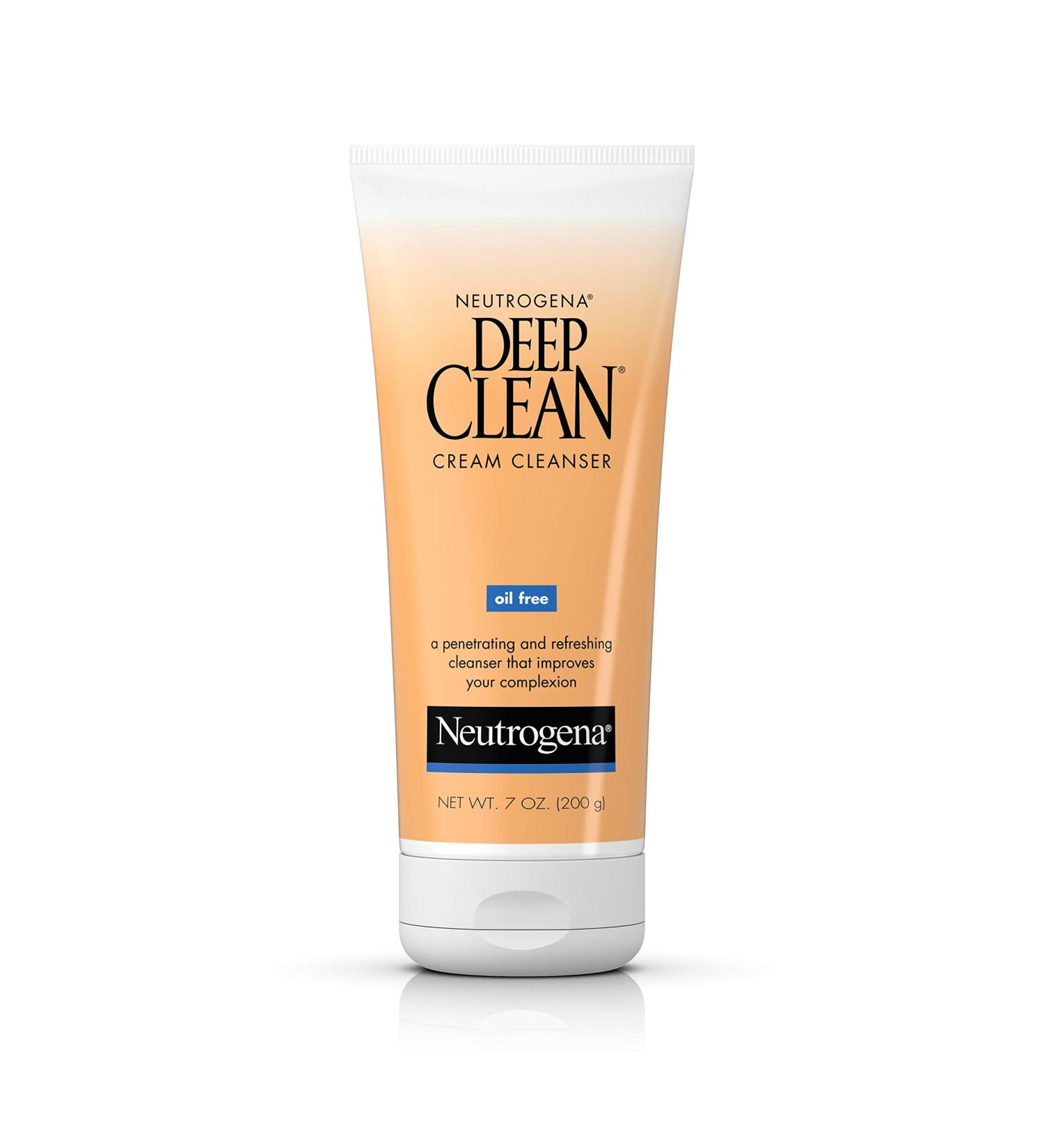 Neutrogena Deep Clean Daily Facial Cream Cleanser - 7 fl. oz | Beta Hydroxy Acid | Oil-Free & Non-Comedogenic - Buy Online on SooperMarket.com