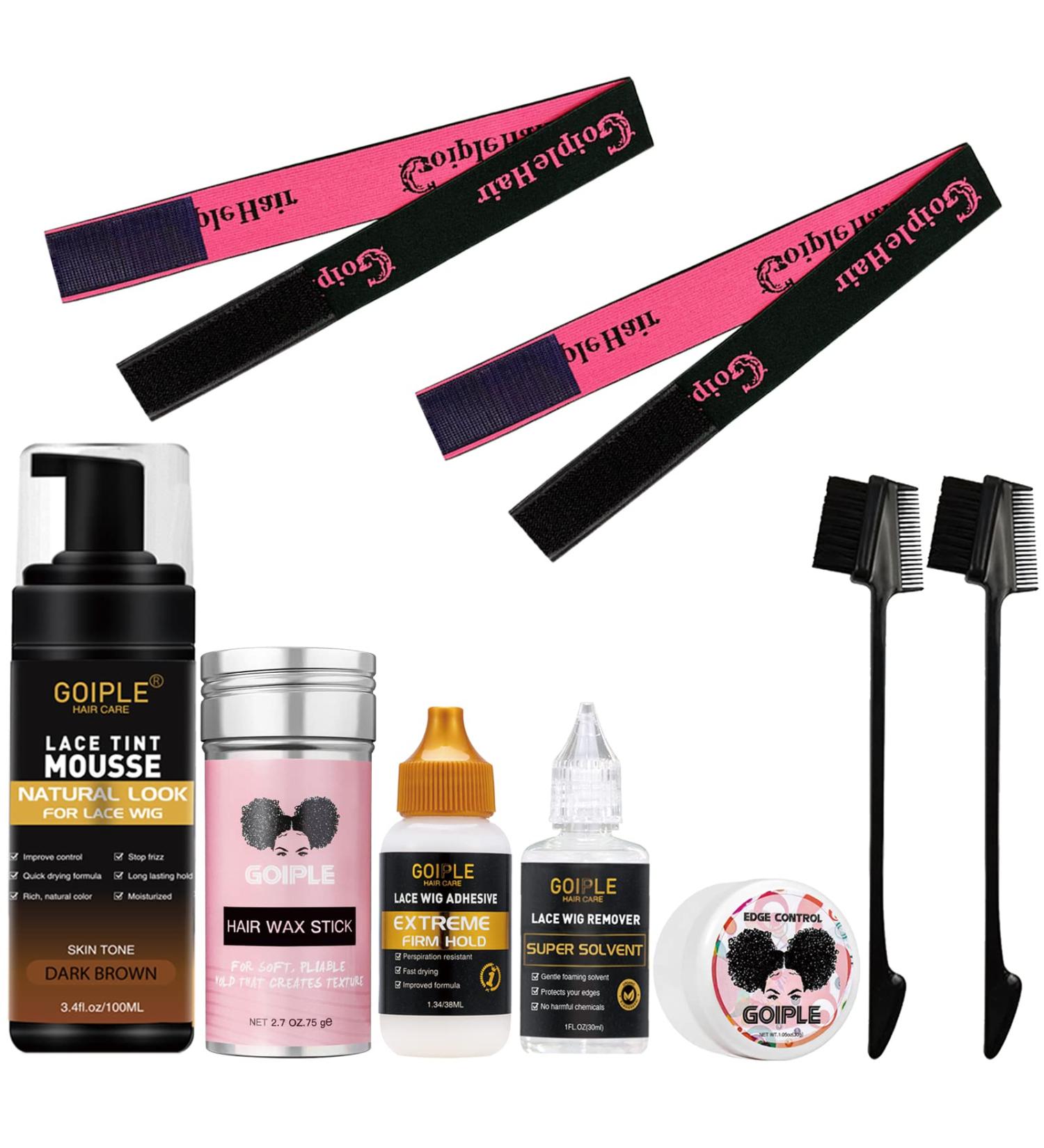 Lace Tint Melting Hair Mousse - Dark Brown | Wig Glue Set for Women Hair Wigs, Toupees, and Hairpieces - Buy Online on SooperMarket.com