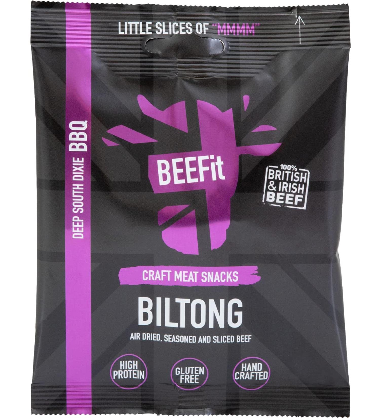 BEEFIT DEEP SOUTH DIXIE BARBECUE BILTONG 30G - 12 PACK