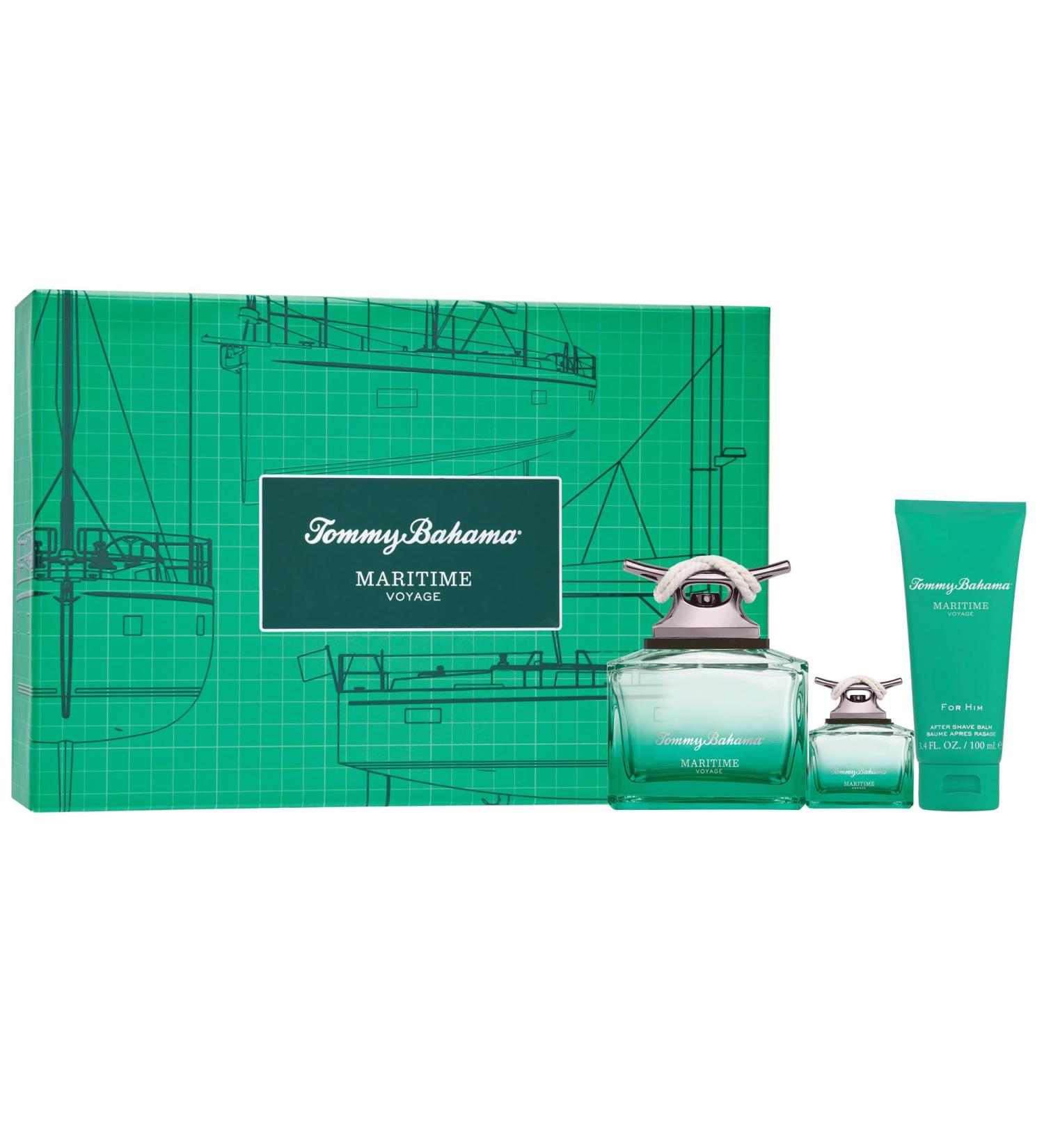 Tommy Bahama Maritime Voyage Eau de Cologne for Men 3 PC Gift Set - 2x EDC Spray + After Shave Balm - Buy Online on SooperMarket.com