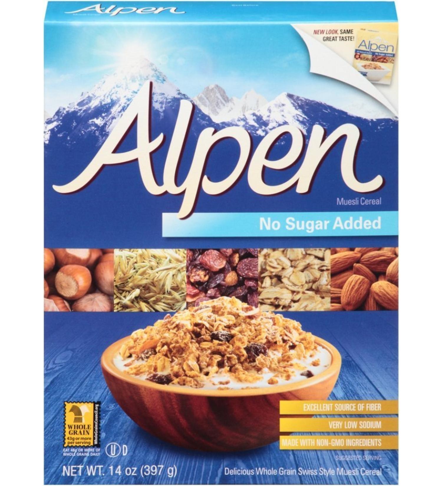 Alpen Muesli Cereal No Sugar Added - 3 Pack (14 oz each) - Buy Online on SooperMarket.com