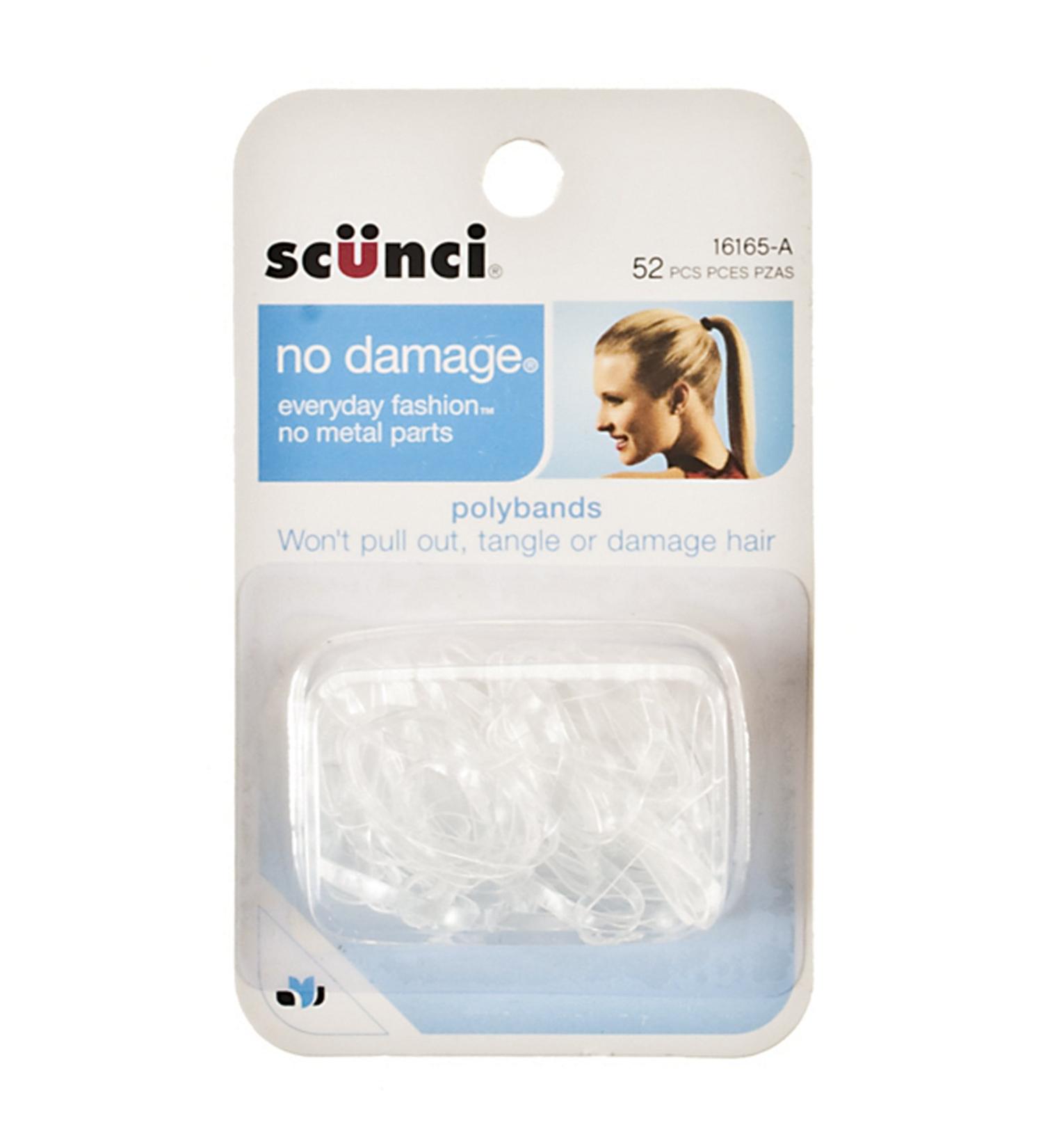 Scunci 1616503A048 Clear No Damage Poly Bandstm 52 Count