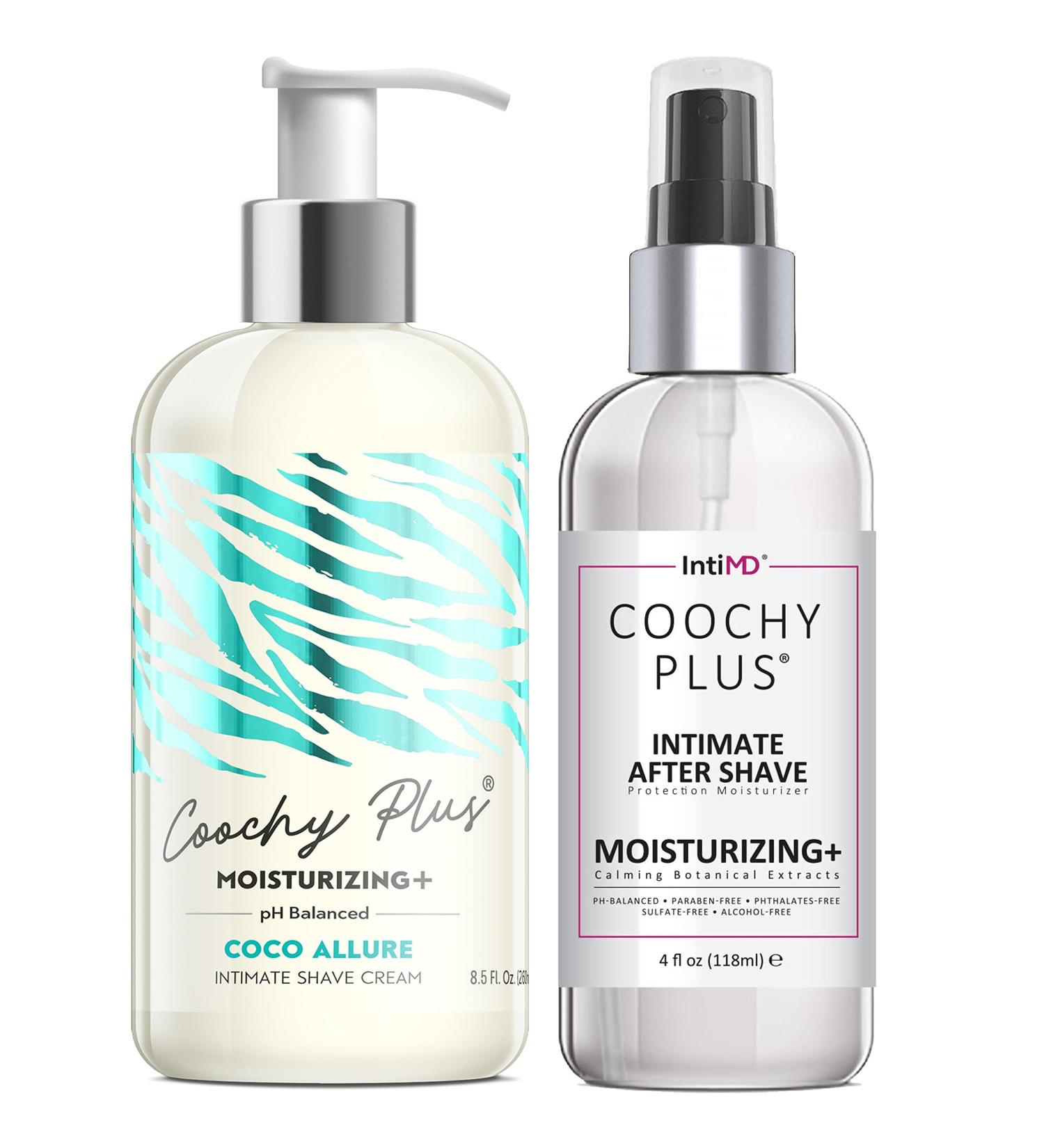Coochy Plus Intimate Shaving Kit - COCO ALLURE & Organic After Shave Mist for Razor Burn Relief & Moisturizing - Buy Online on SooperMarket.com
