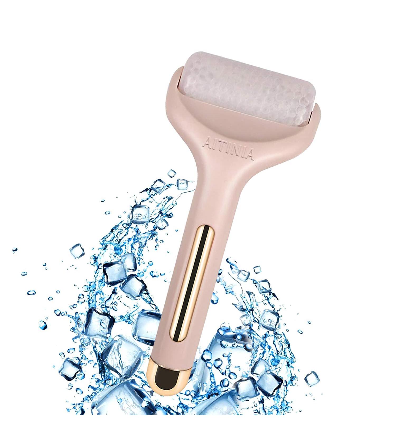AITINIA Jade Ice Roller for Face  Eyes  Face Roller Massager for Puffiness Relief Pain and Minor Injury Tighten Pores Whiten Skin Beauty Products (white)