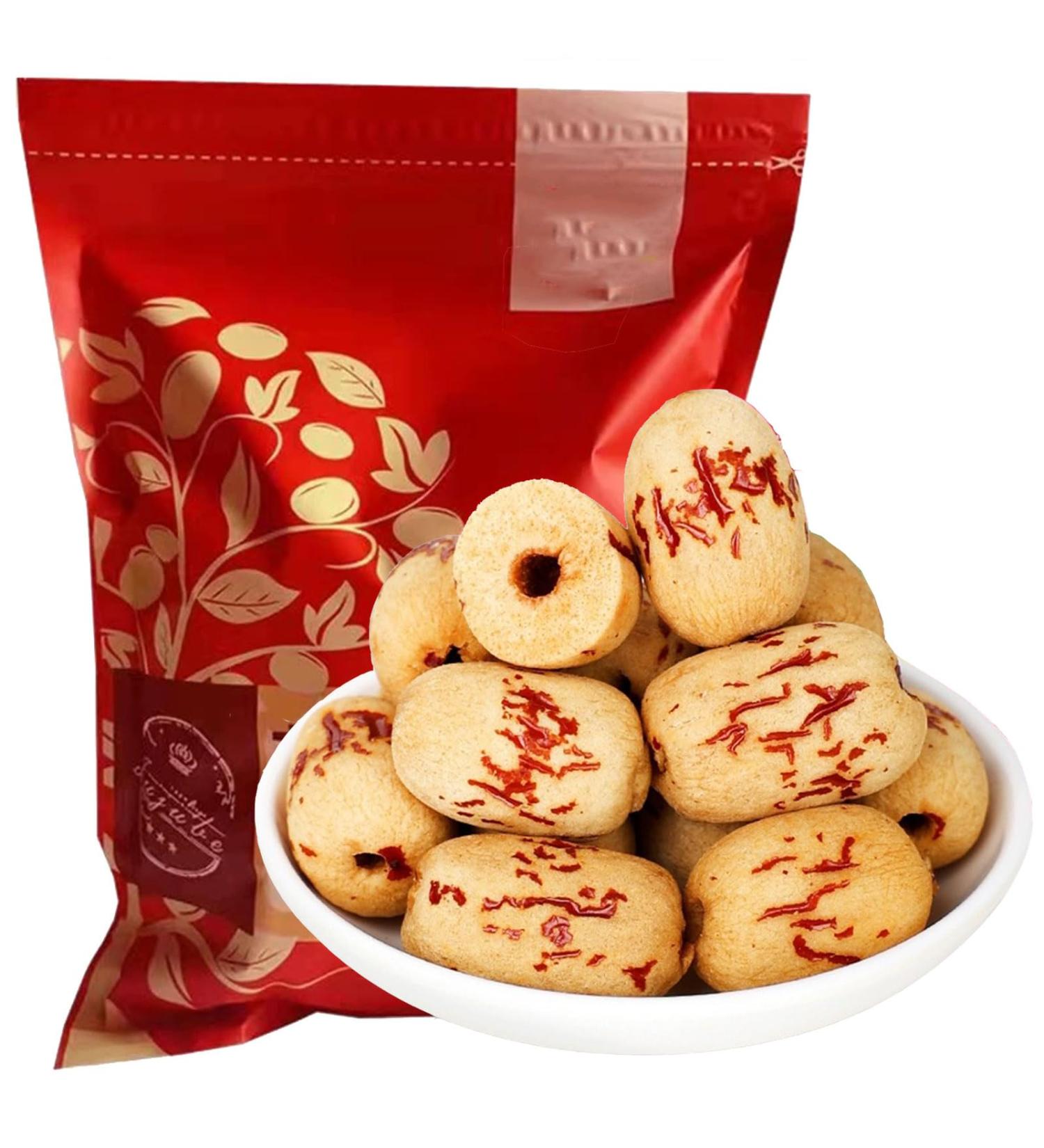 Coreless peeled dried red dates 500g seedless dried red dates Sweet Dried Jujube Fruit for Snacking Brewing Tea Soup Baking Oatmeal - Buy Online on SooperMarket.com