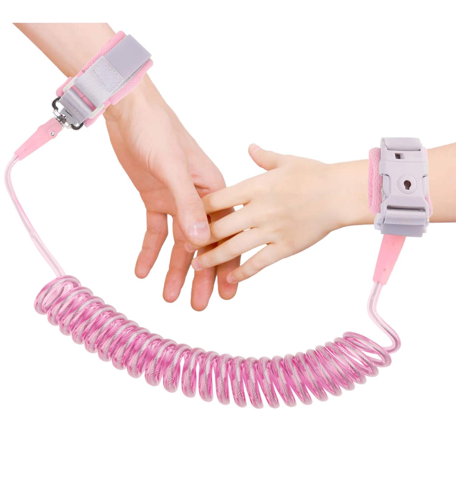 Anti Lost Wrist Link Toddler Safety Leash with Key Lock - 8.2 ft Pink (Red) - for Babies & Kids - Buy Online on SooperMarket.com