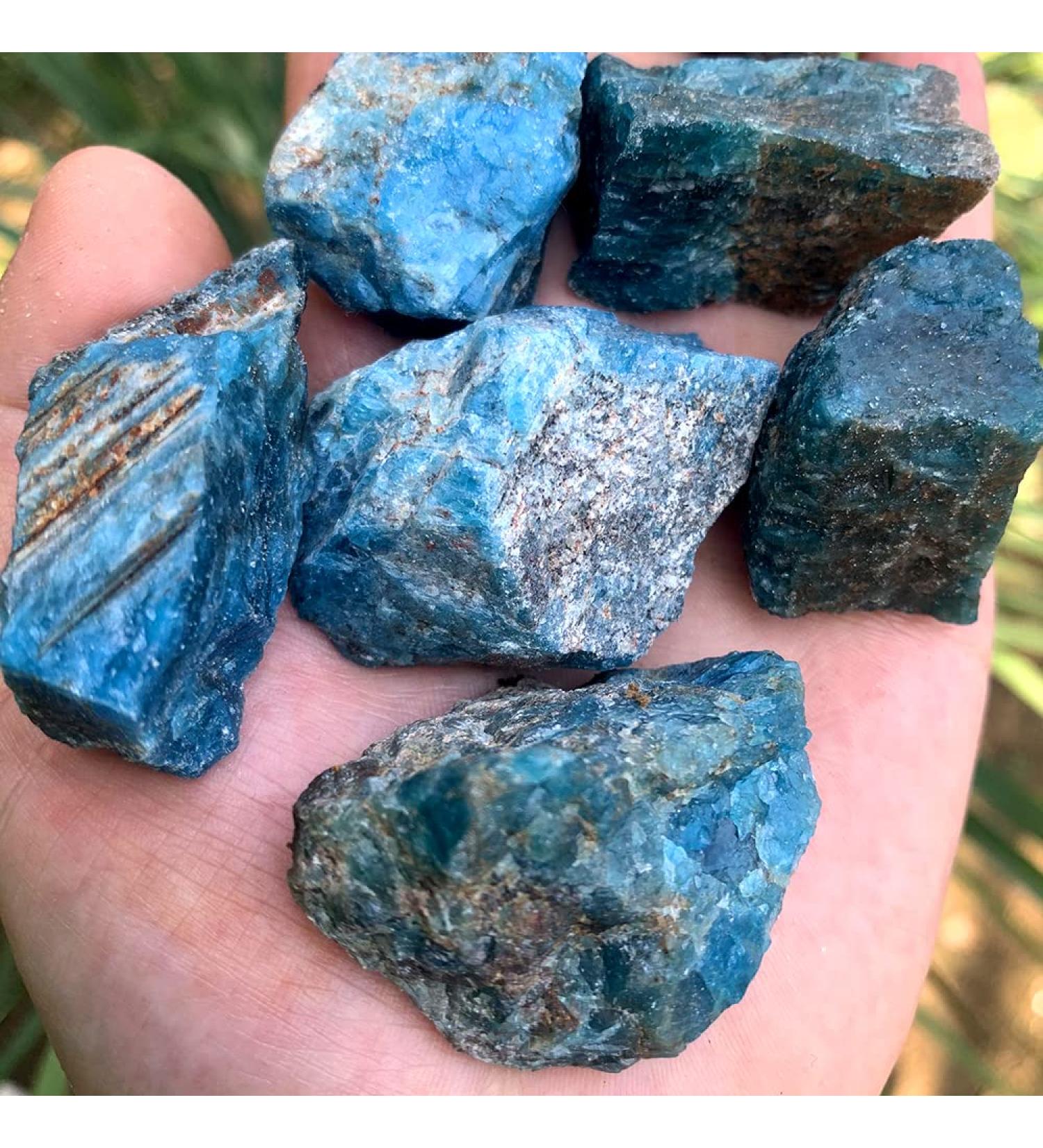 50g/Bag Natural Crystal Blue Apatite Rough Stone Raw Gemstone Mineral Specimen Irregular Crystal Stone Blue Apatite 50g(2-4pc) Blue Apatite 50g(2-4pc) - Buy Online on SooperMarket.com