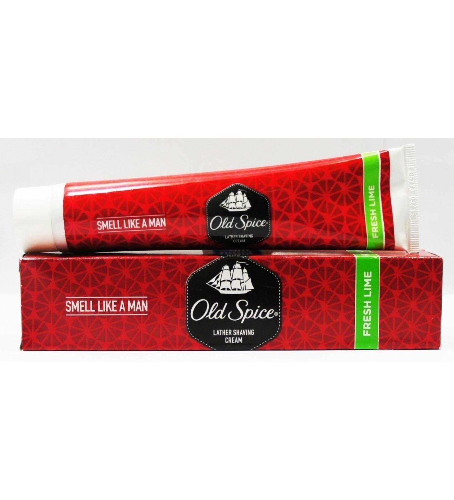 OLD SPICE LATHER SHAVING CREAM - LIME - 70g x 4