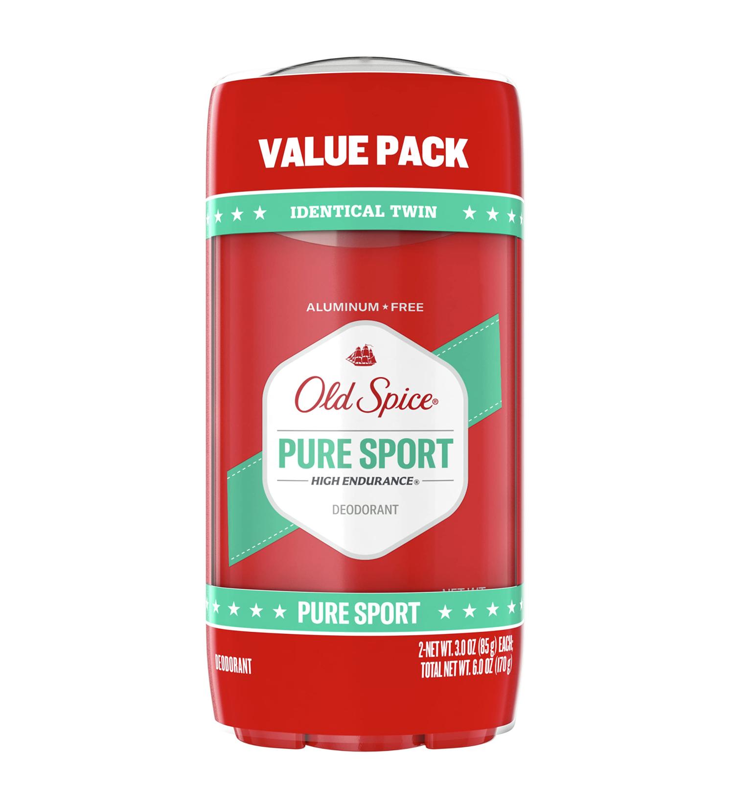 Old Spice Aluminum Free Deodorant for Men High Endurance Pure Sport Scent 3.0 oz (Pack of 2) Pure Sport 3 Ounce (Pack of 2) - Buy Online on SooperMarket.com