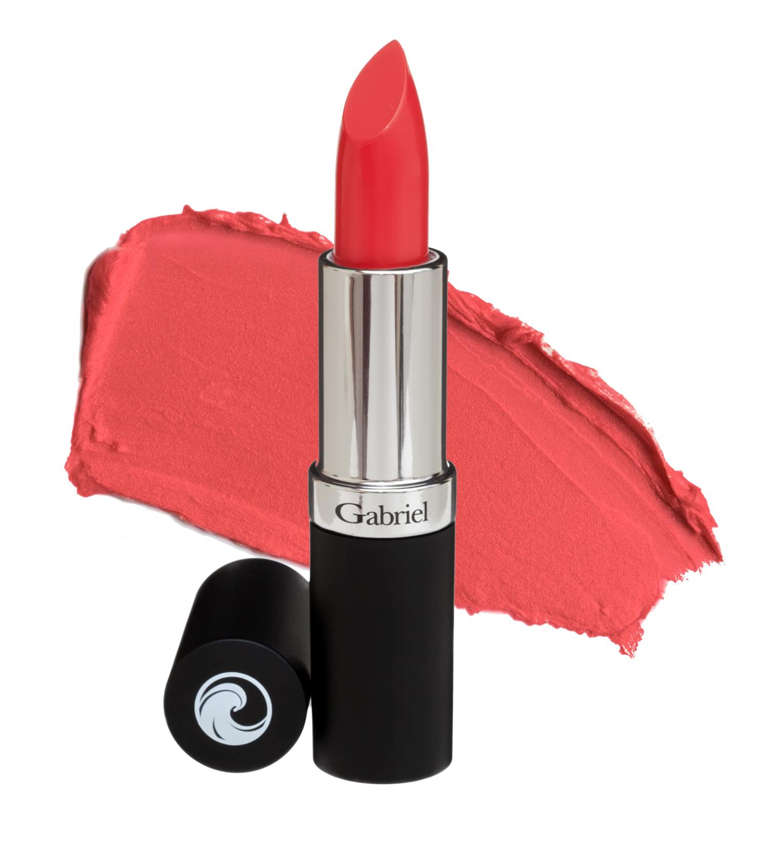 Gabriel Cosmetics Lipstick in Tea Rose - Orange Red/Warm Matte | Natural, Paraben-Free, Vegan, Gluten-Free | 0.13 Oz - Buy Online on SooperMarket.com