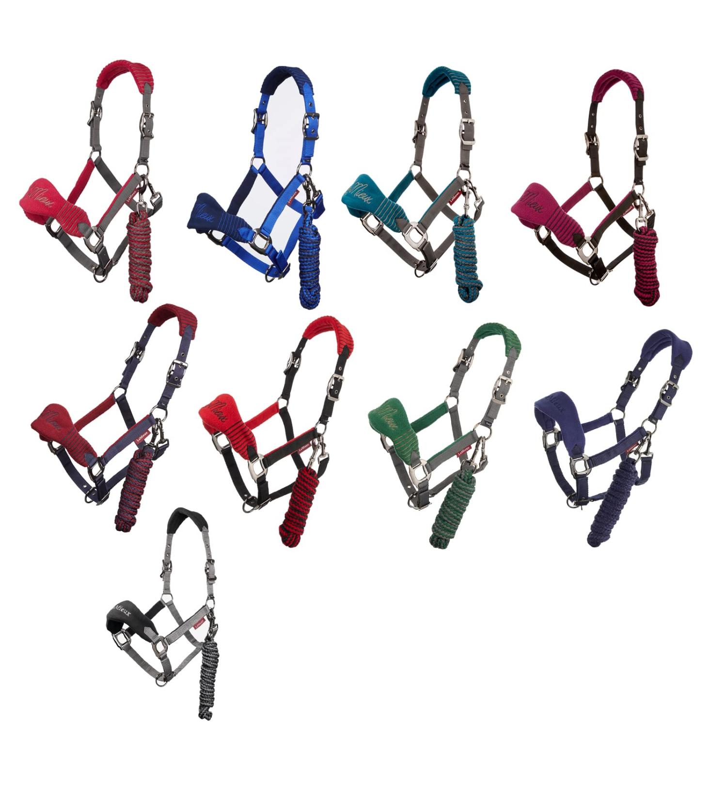 LeMieux Vogue Fleece Headcollar & Leadrope - Full Size Black/Grey | Premium International Shipping - Buy Online on SooperMarket.com