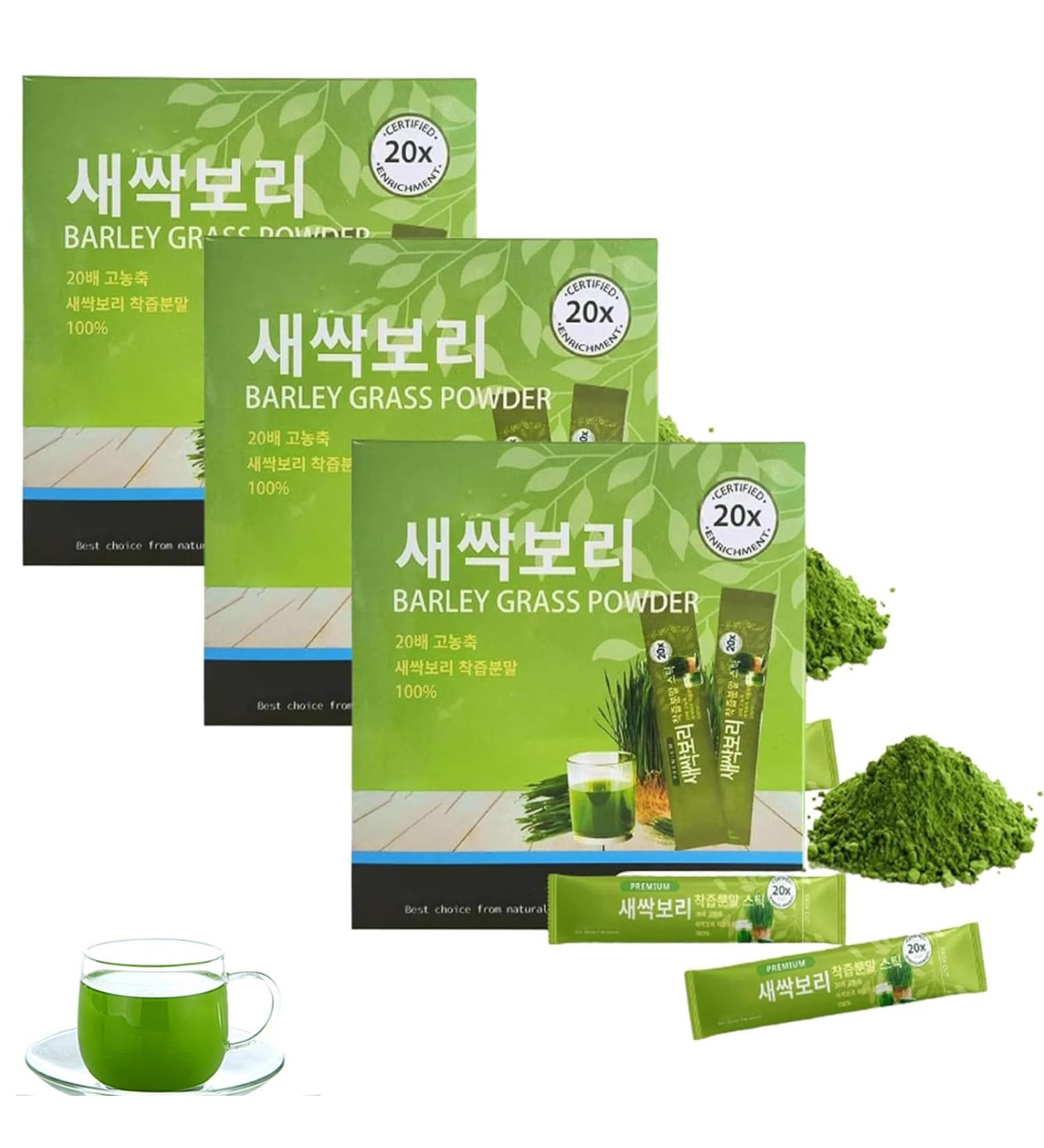 Flower and Plant Dietary Fiber Tender Seedling Powder &100% Pure & Organic Barley Seedling Solid Drink Barley Grass Powder (3pcs) - Buy Online on SooperMarket.com
