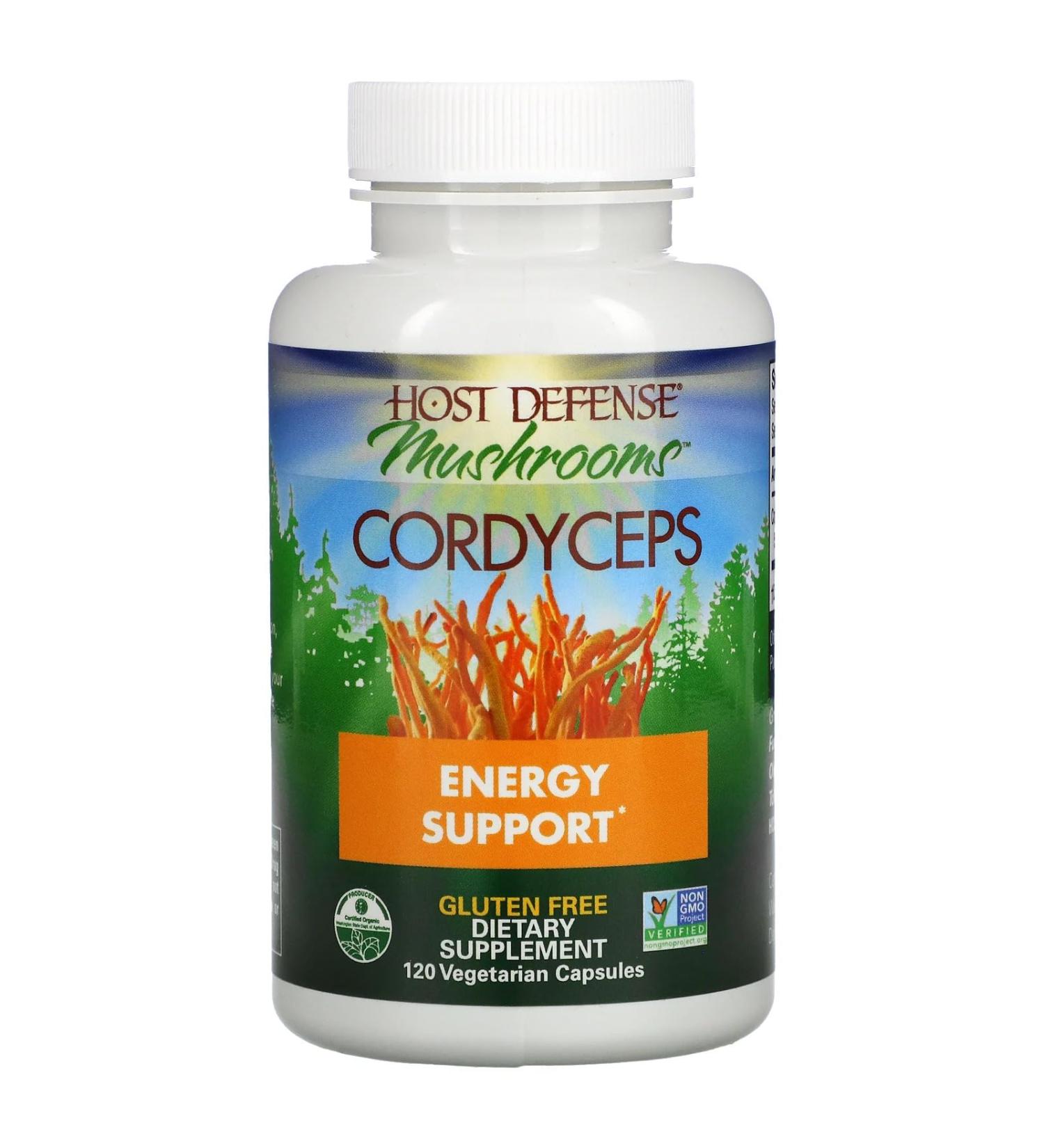 Host Defense Cordyceps Mushroom Capsules Supplements 120 count 55% Polysaccharides & 1000mg of Mushroom Supplement Powder per serving Immunomodulating Properties and a Source of Antioxidants (Packaging May Vary) 120 count (Pack of 1)